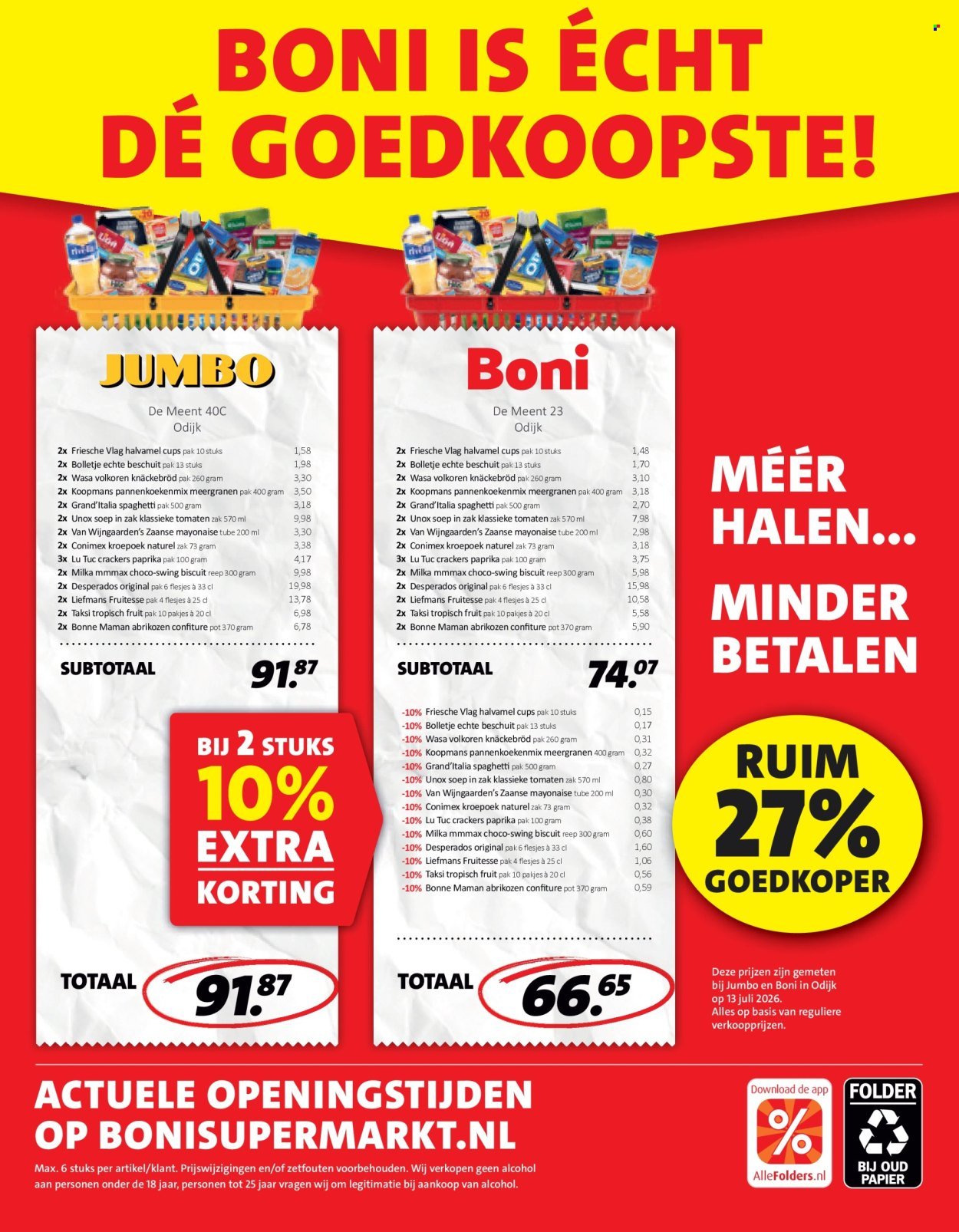 BONI folder - Van maandag 27 juli 2026