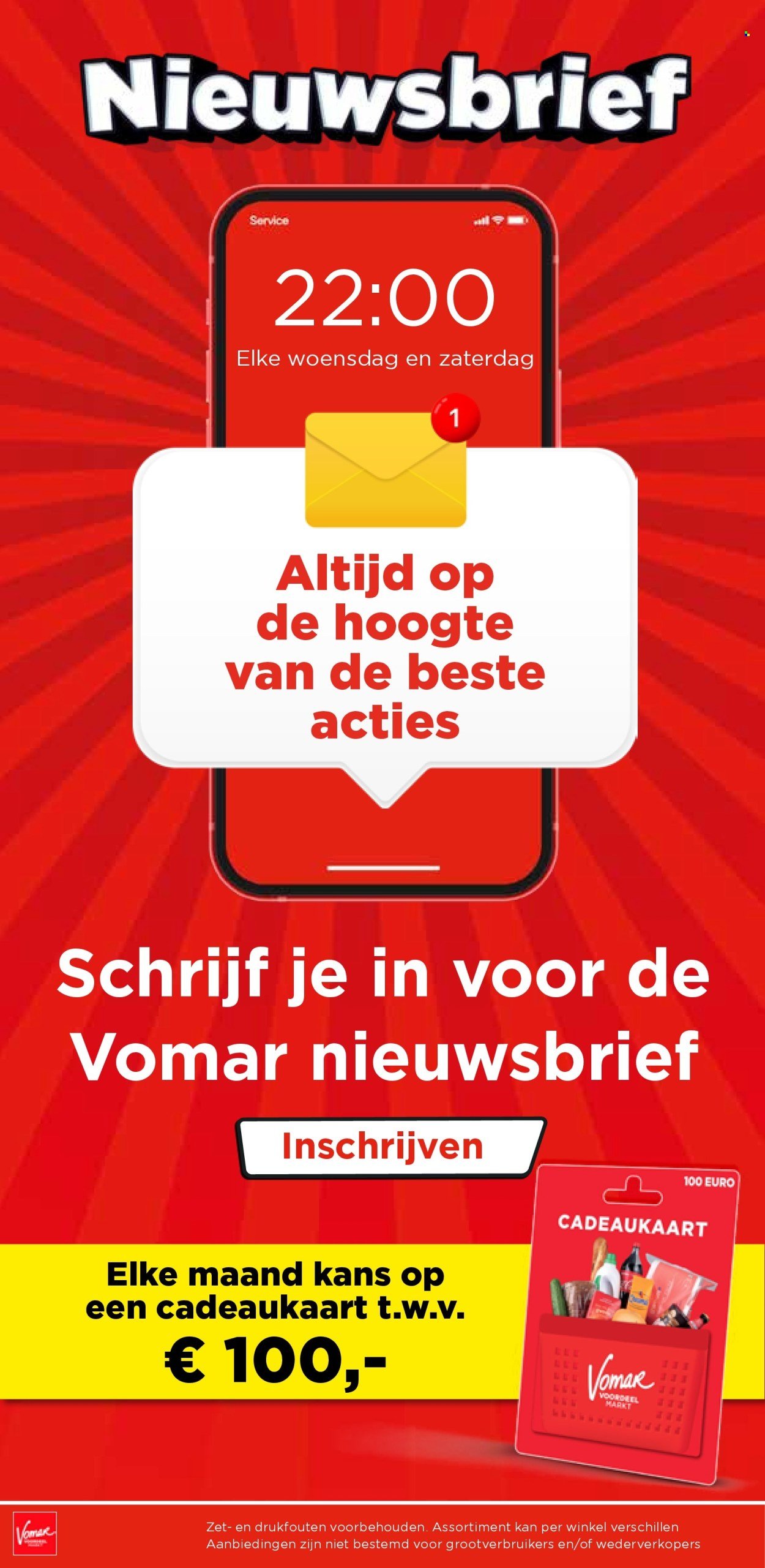 VOMAR folder - Van donderdag 6 augustus 2026