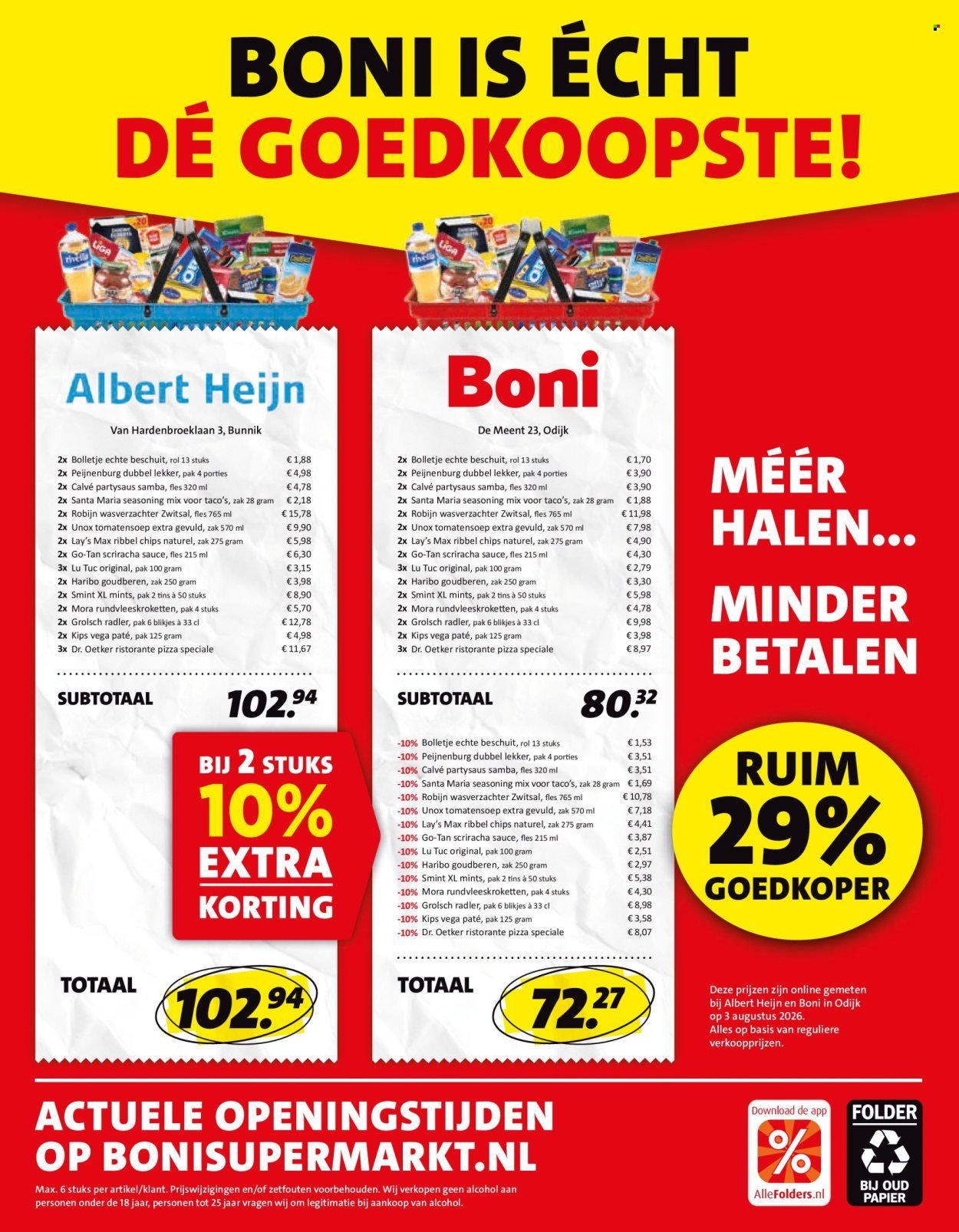 BONI folder - Van maandag 17 augustus 2026