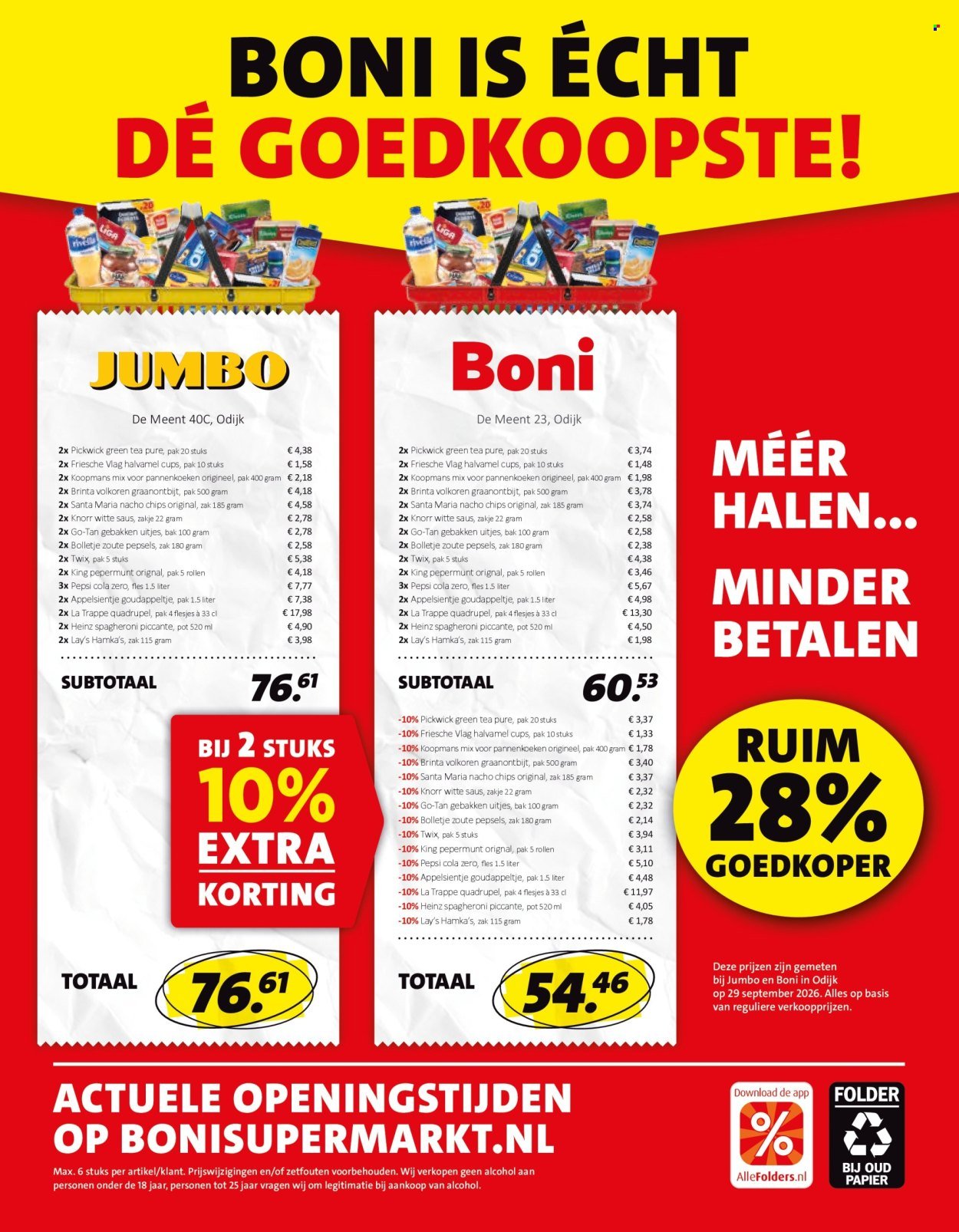 BONI folder - Van maandag 12 oktober 2026