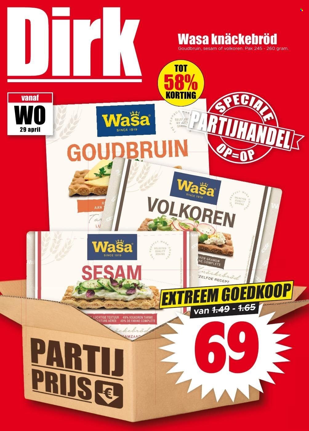 DIRK folder - Van woensdag 29 april 2026