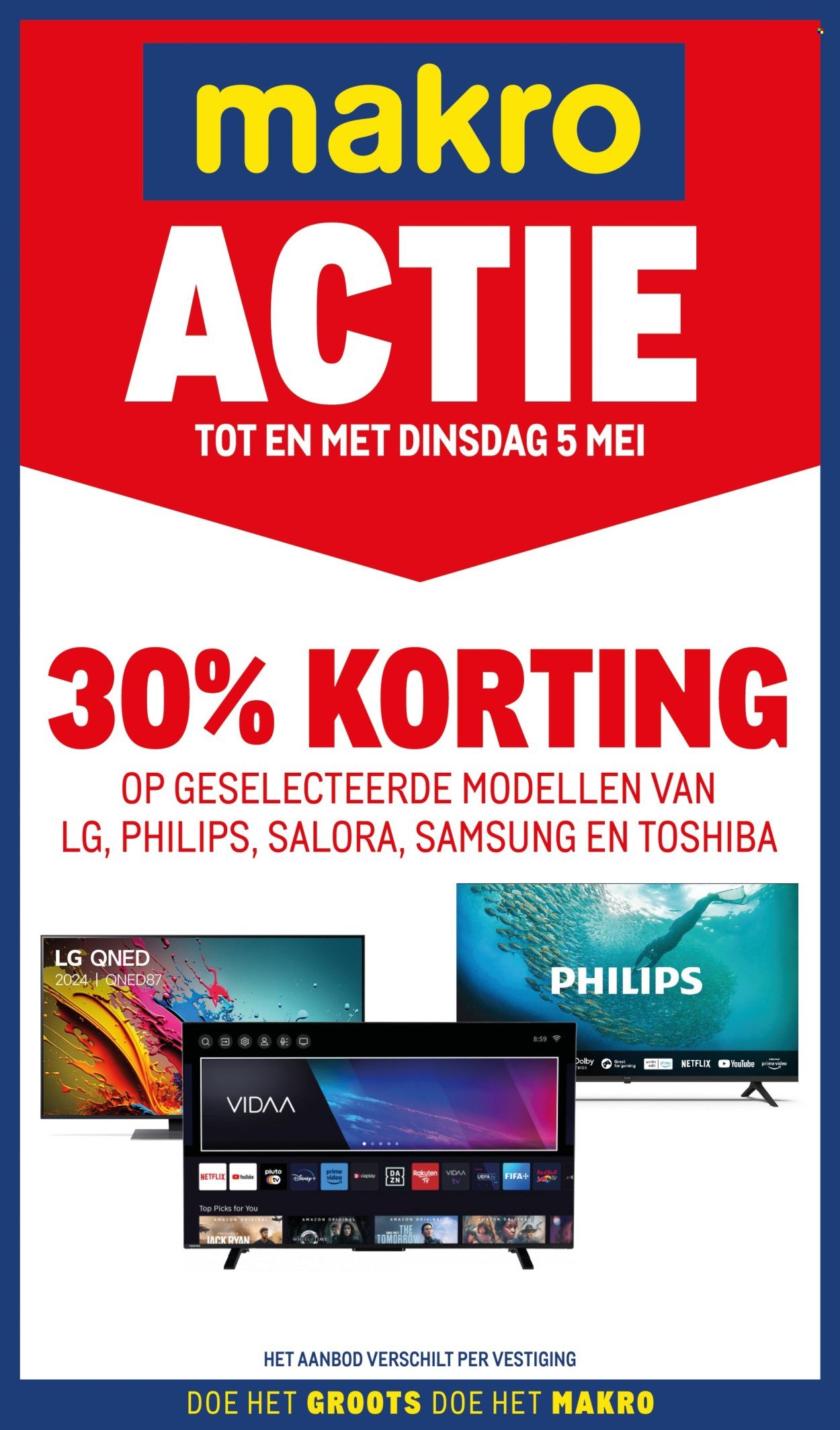 MAKRO folder - Actie TV's