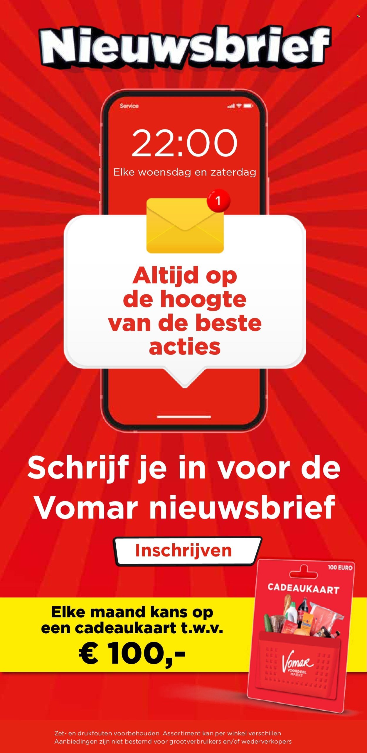 VOMAR folder - Van donderdag 22 oktober 2026
