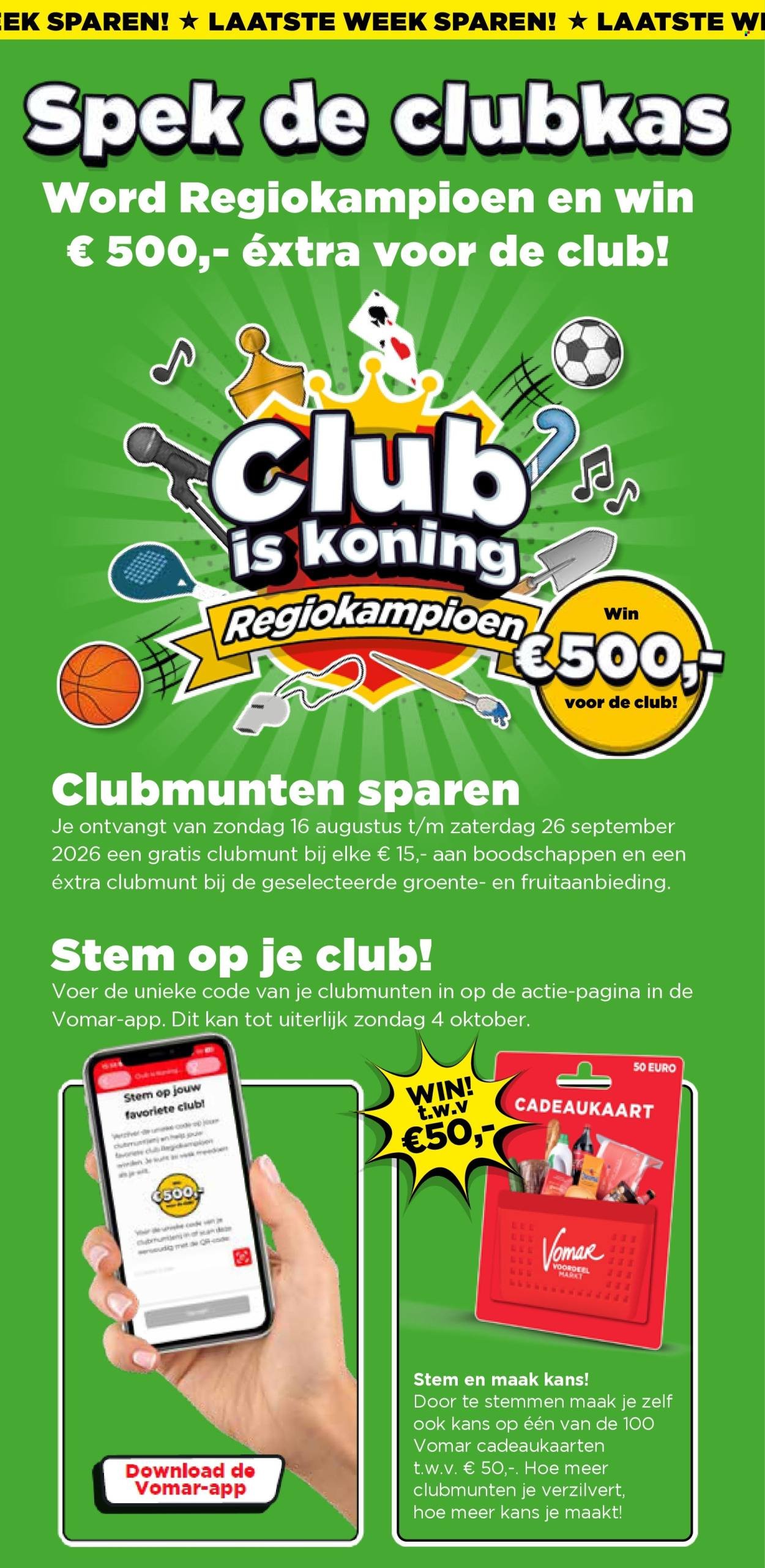 VOMAR folder - Van zondag 20 september 2026
