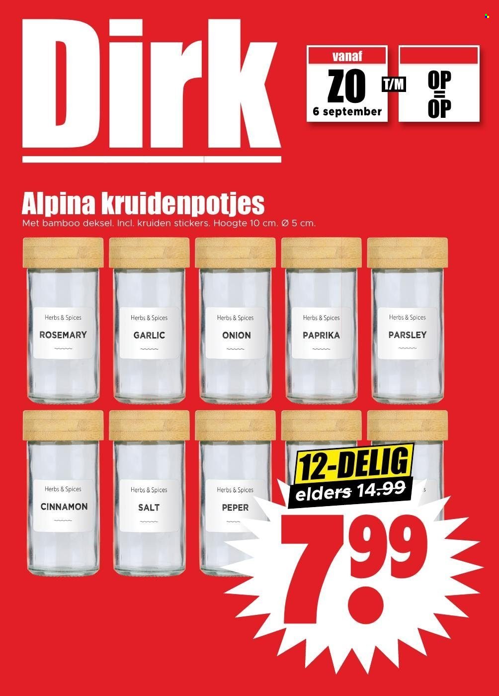 DIRK folder - Volgende week
