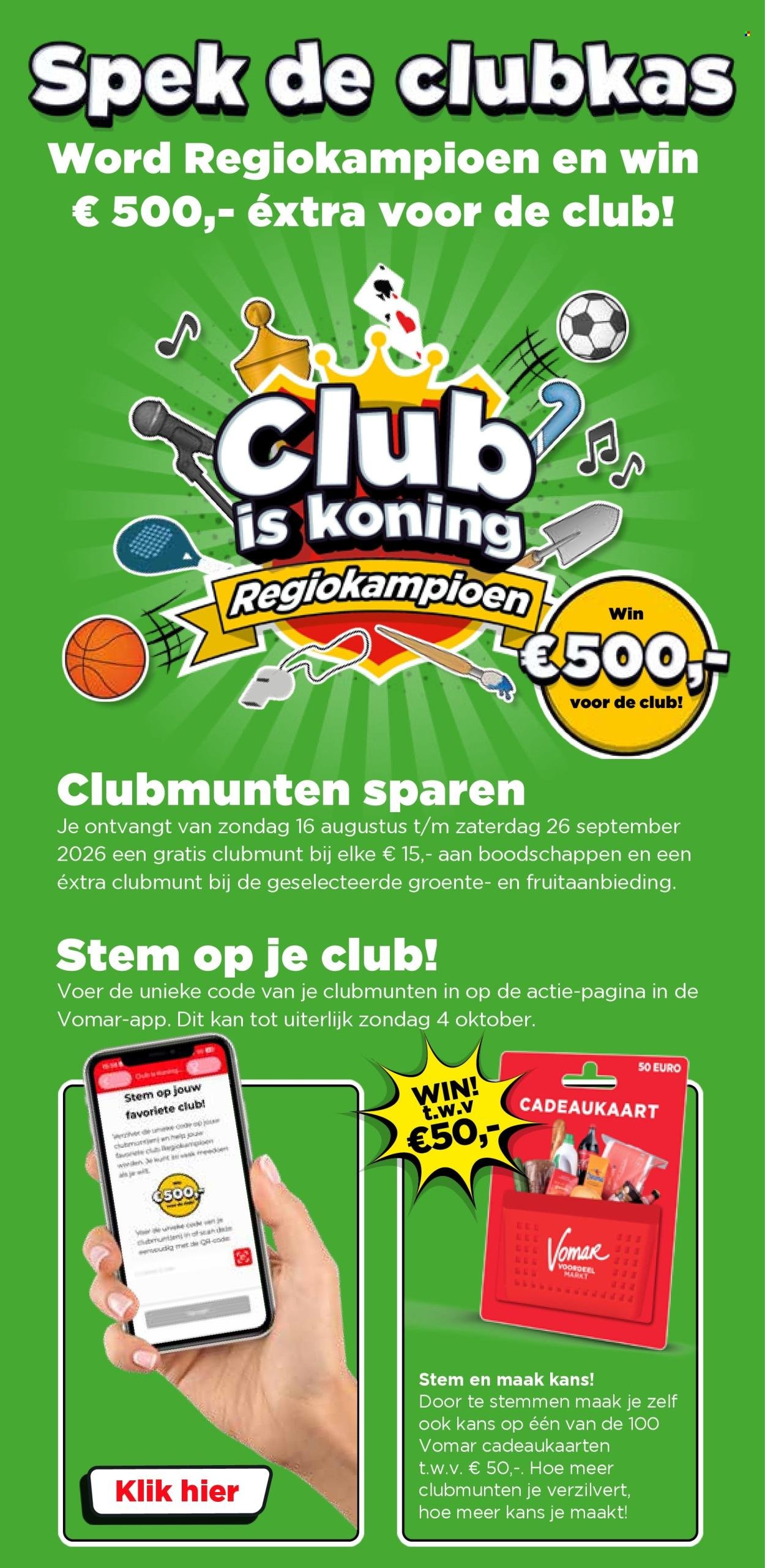 VOMAR folder - Van zondag 16 augustus 2026