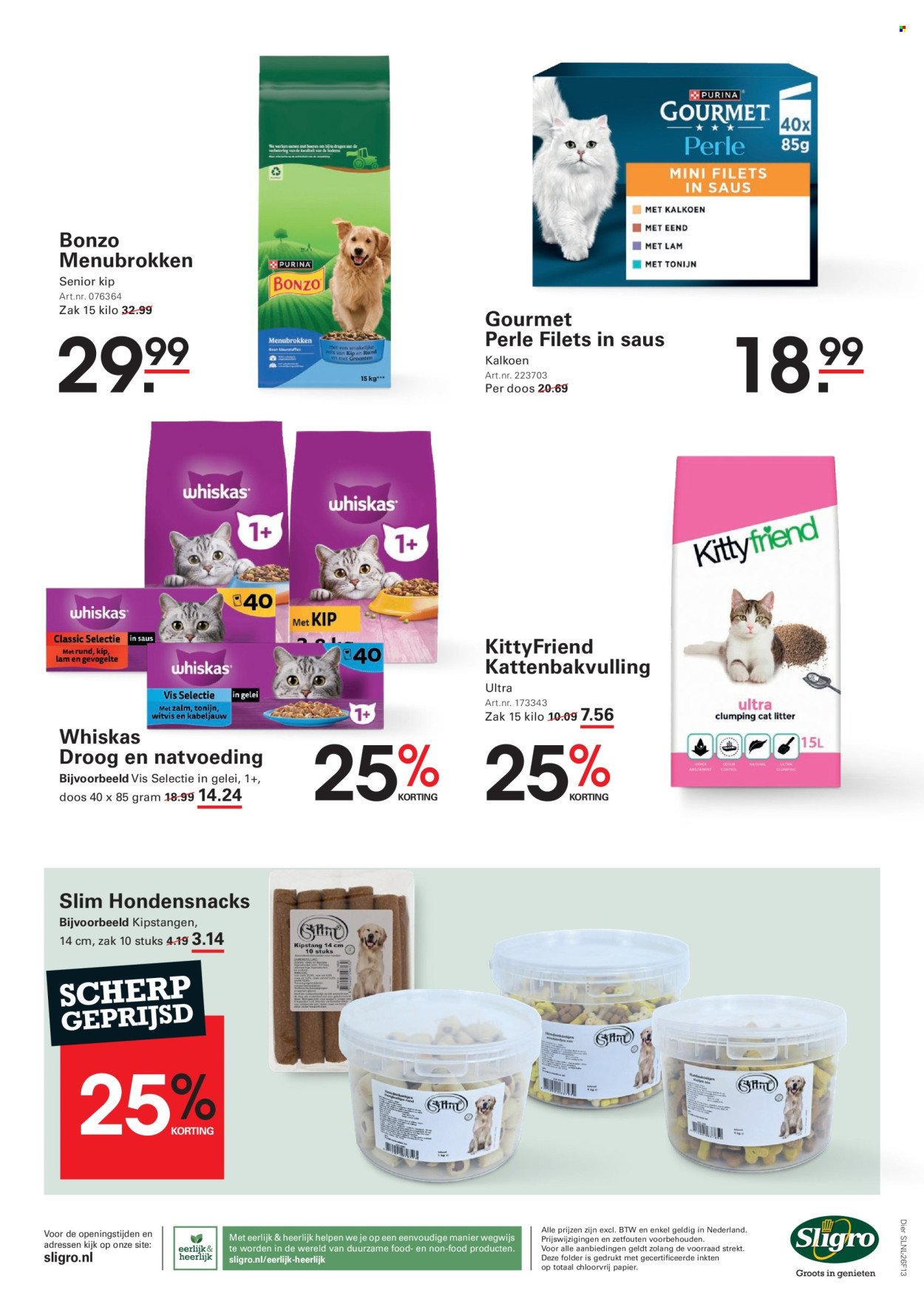 SLIGRO folder - Diervoedingskaart