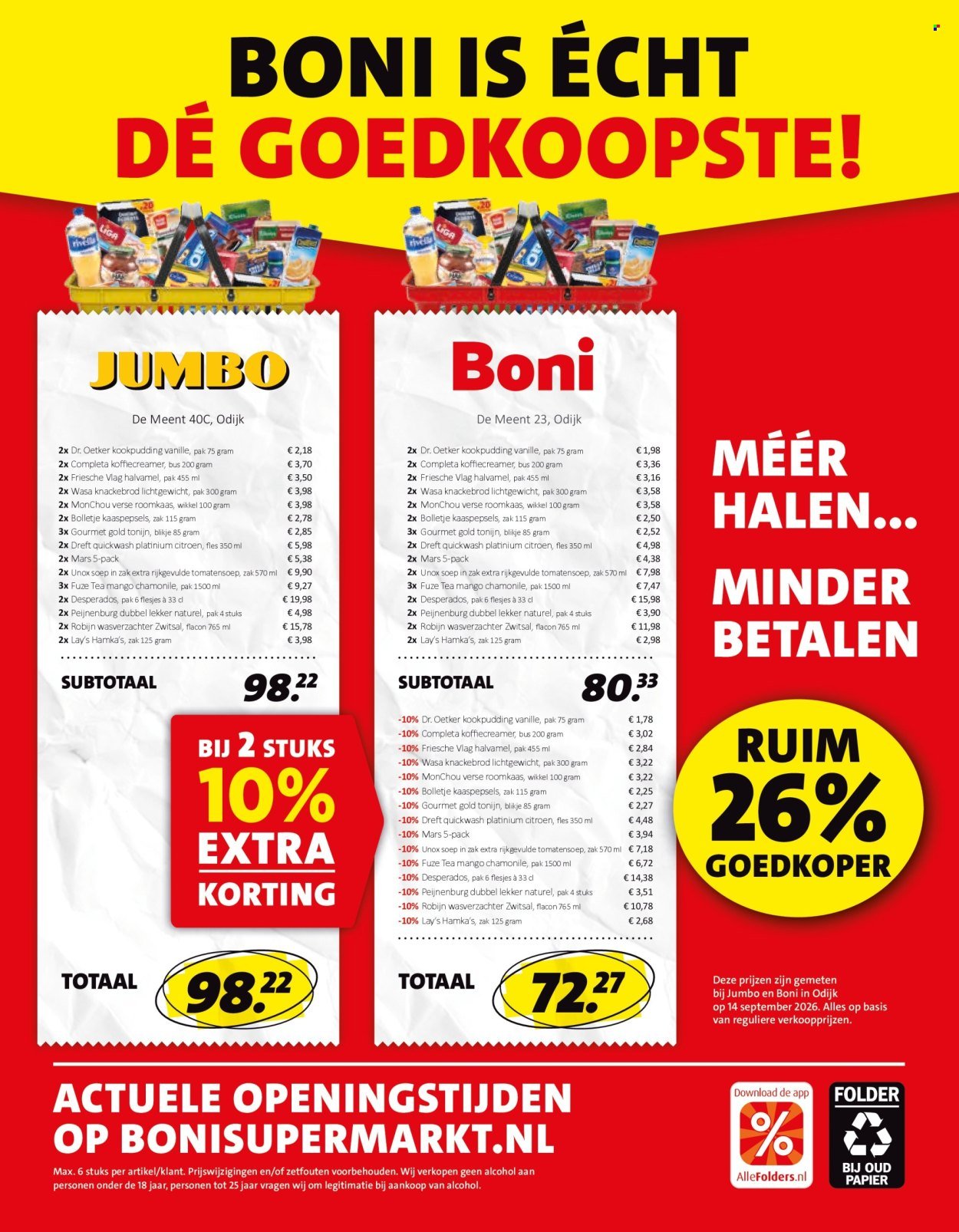 BONI folder - Van maandag 28 september 2026