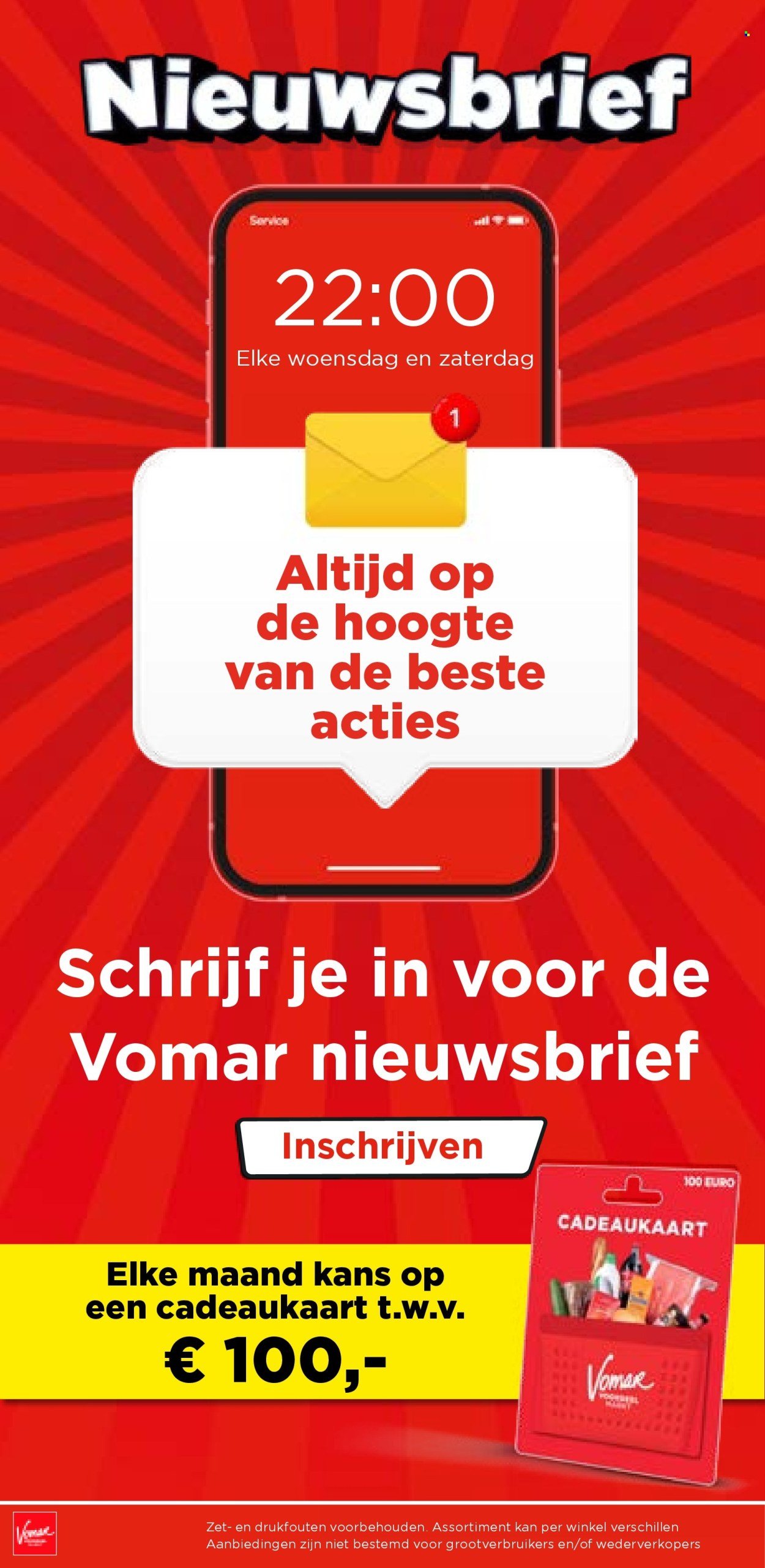 VOMAR folder - Van zondag 26 juli 2026