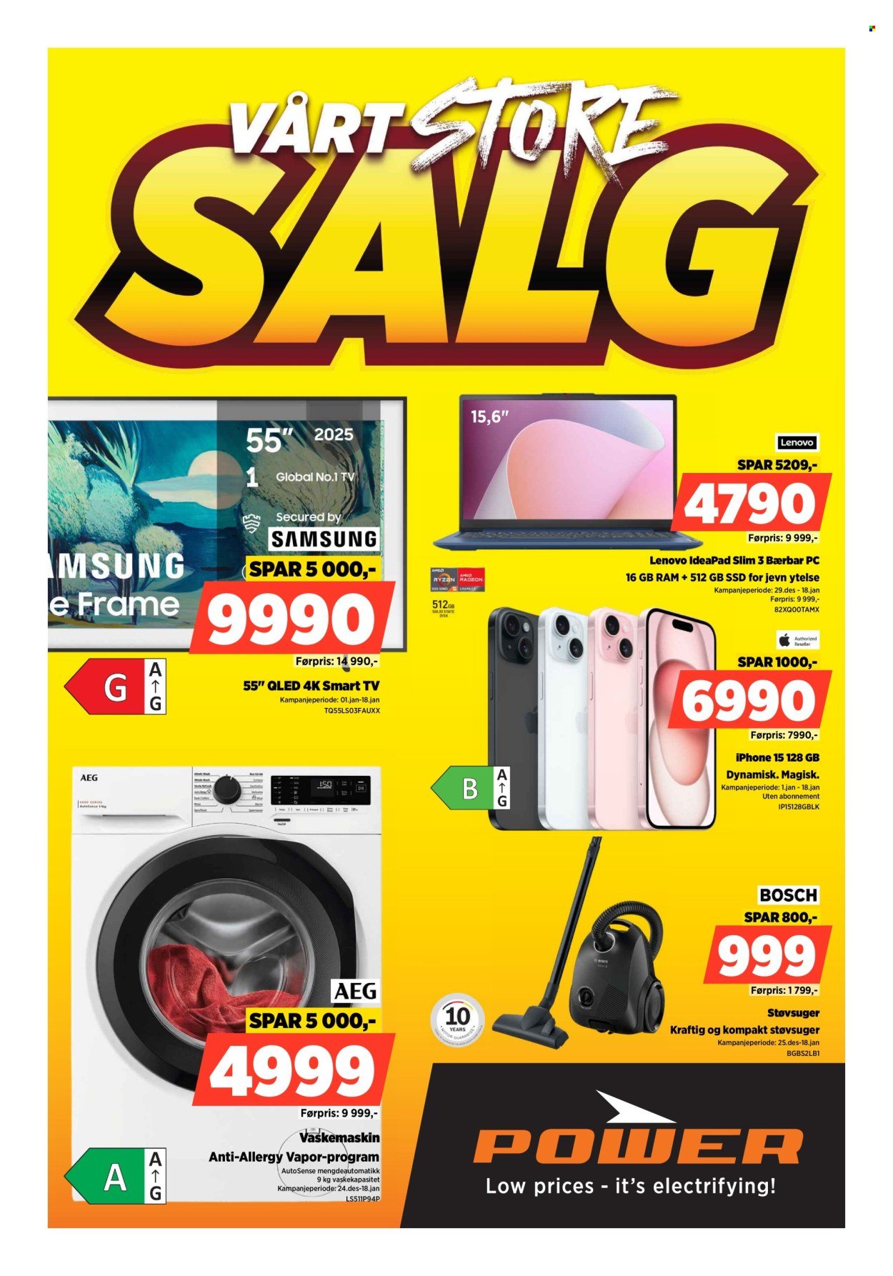 POWER kundeavis - Fra mandag 5. januar 2026 (2026-01-05 - 2026-01-11)
