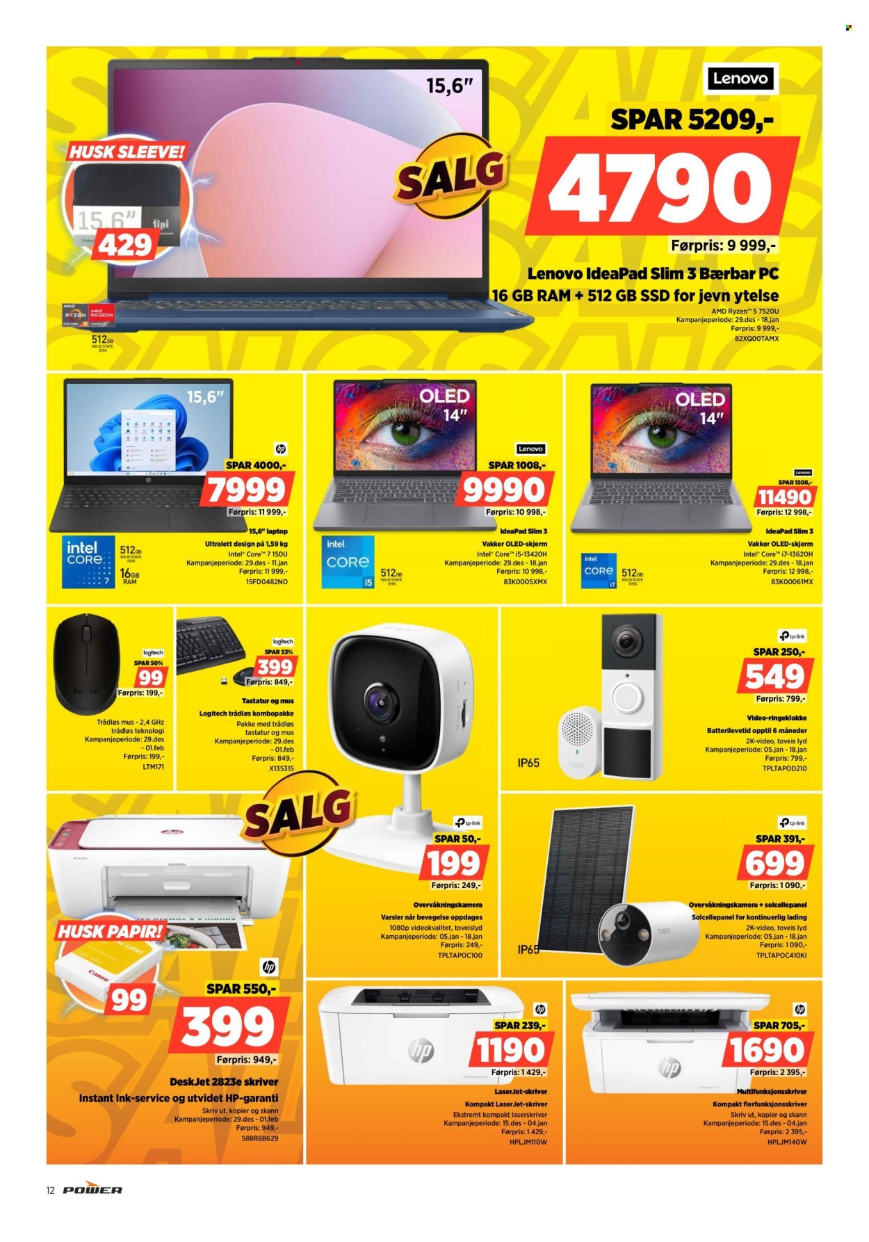 POWER kundeavis - Fra mandag 5. januar 2026 (2026-01-05 - 2026-01-11)
