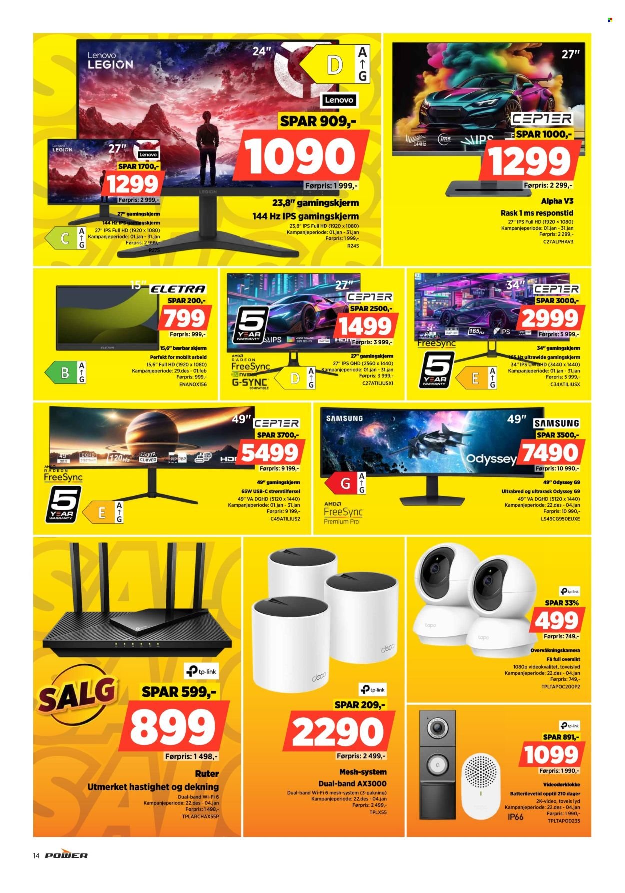 POWER kundeavis - Fra mandag 5. januar 2026 (2026-01-05 - 2026-01-11)