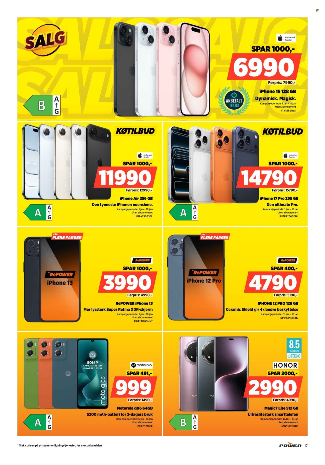 POWER kundeavis - Fra mandag 5. januar 2026 (2026-01-05 - 2026-01-11)