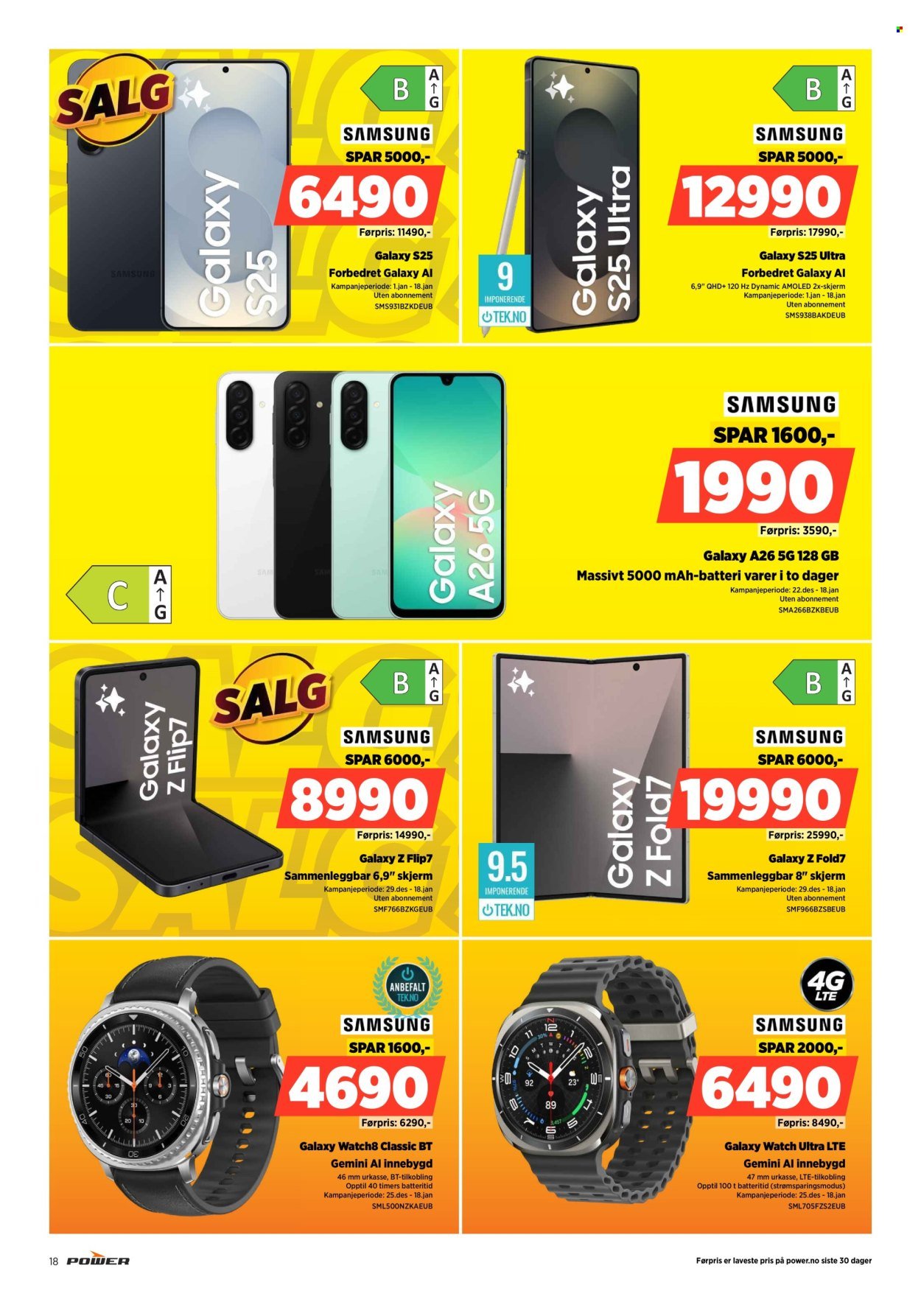 POWER kundeavis - Fra mandag 5. januar 2026 (2026-01-05 - 2026-01-11)