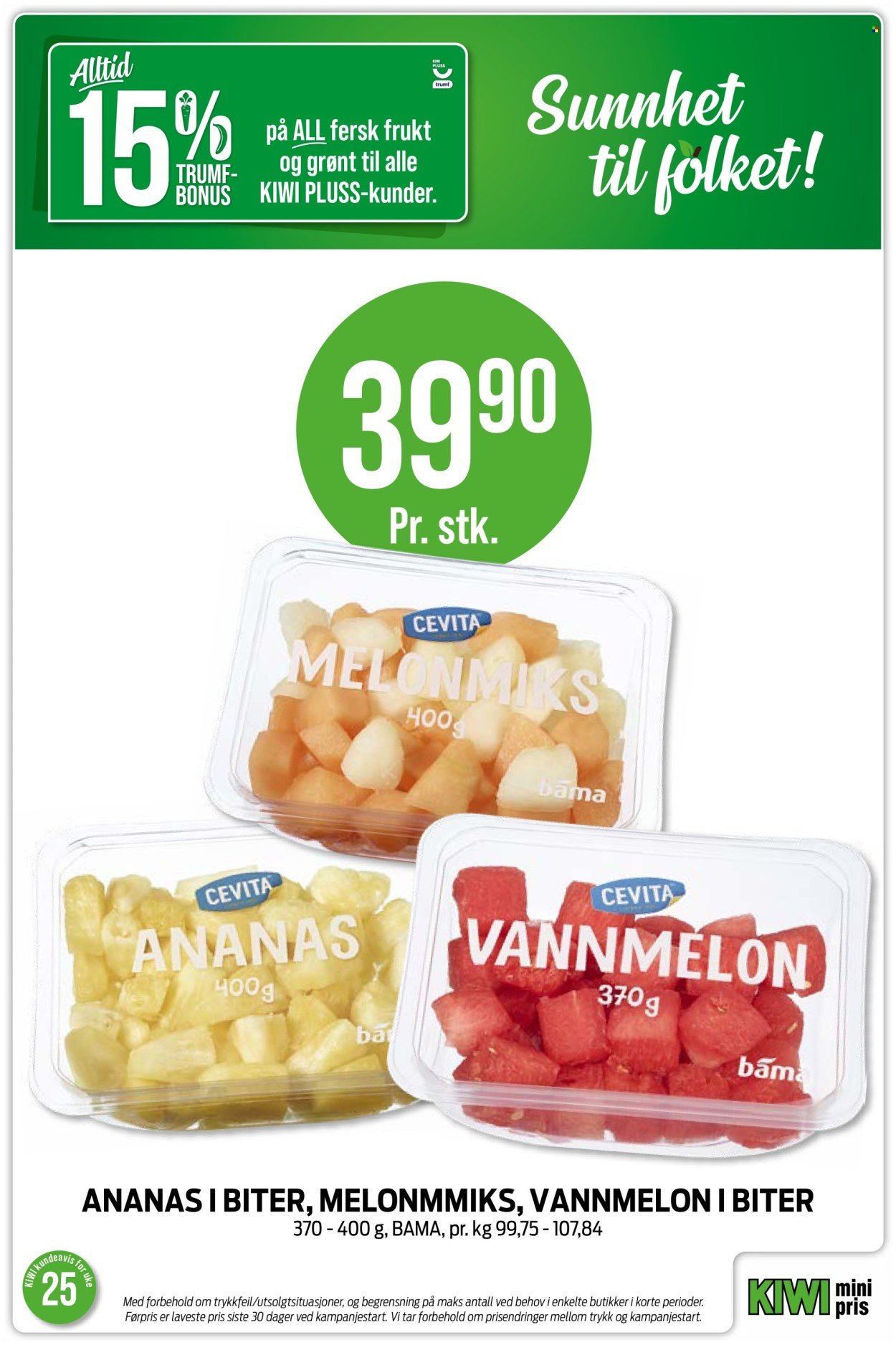 KIWI kundeavis - Fra mandag 15. juni 2026