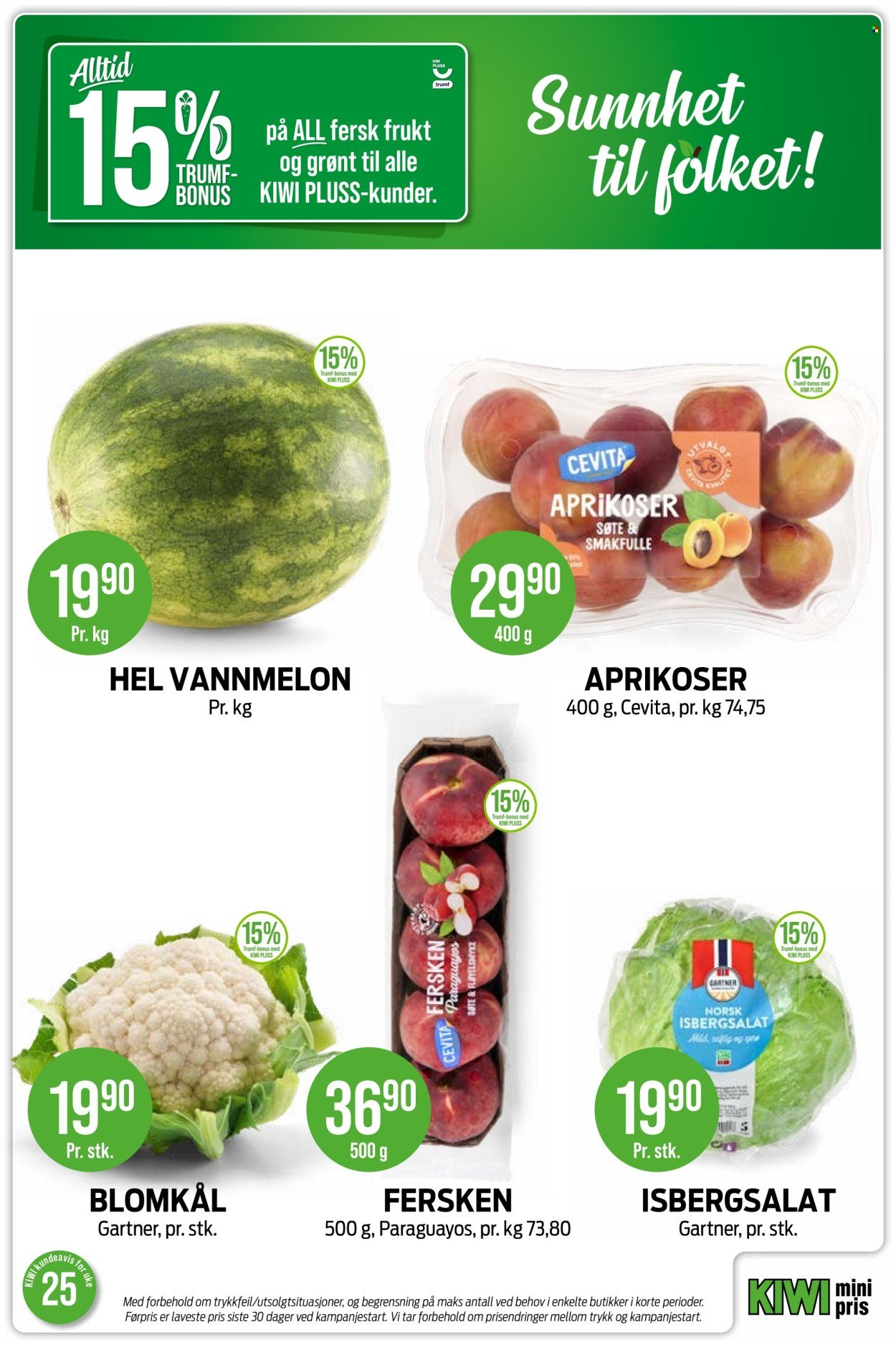 KIWI kundeavis - Fra mandag 15. juni 2026