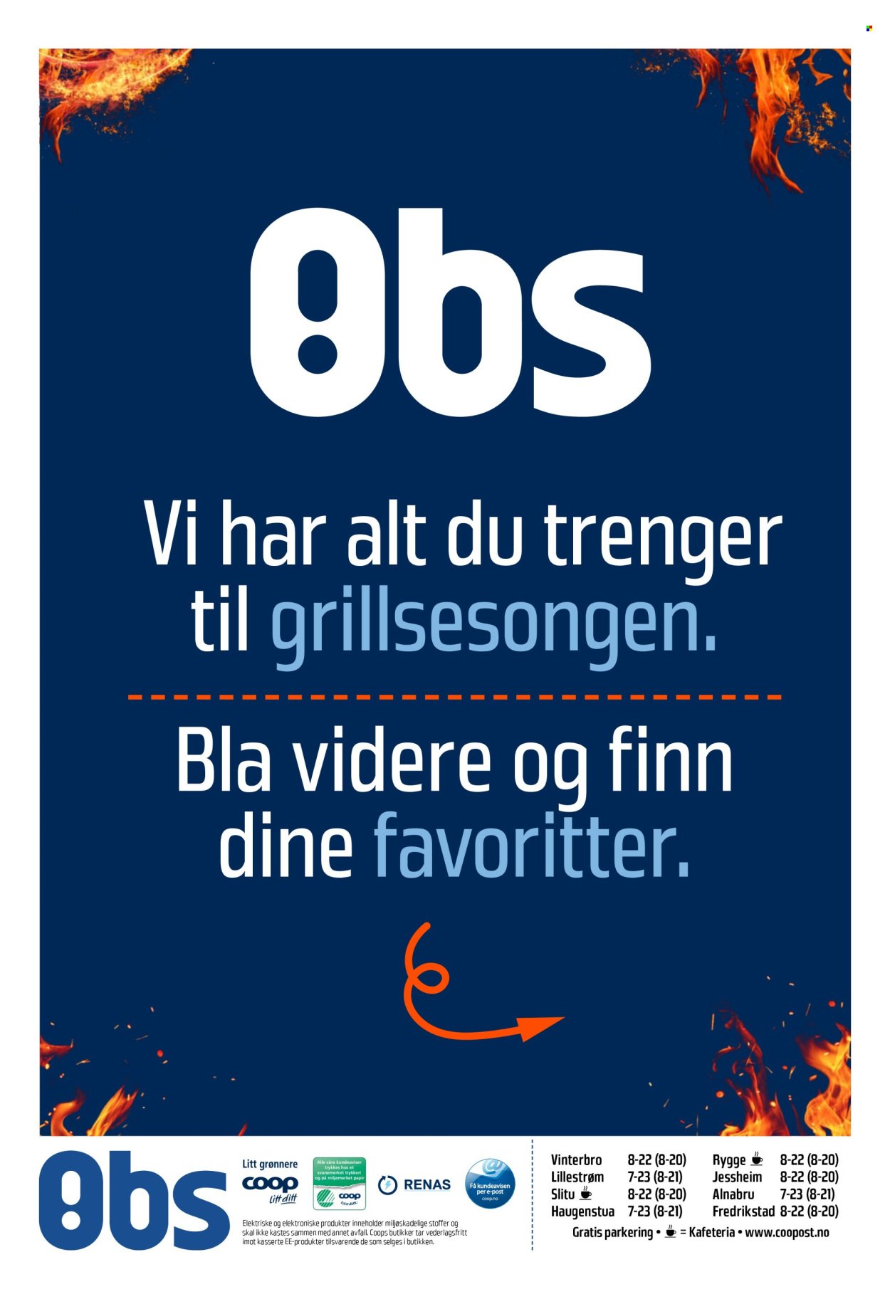 COOP OBS kundeavis - Fra søndag 19. juli 2026