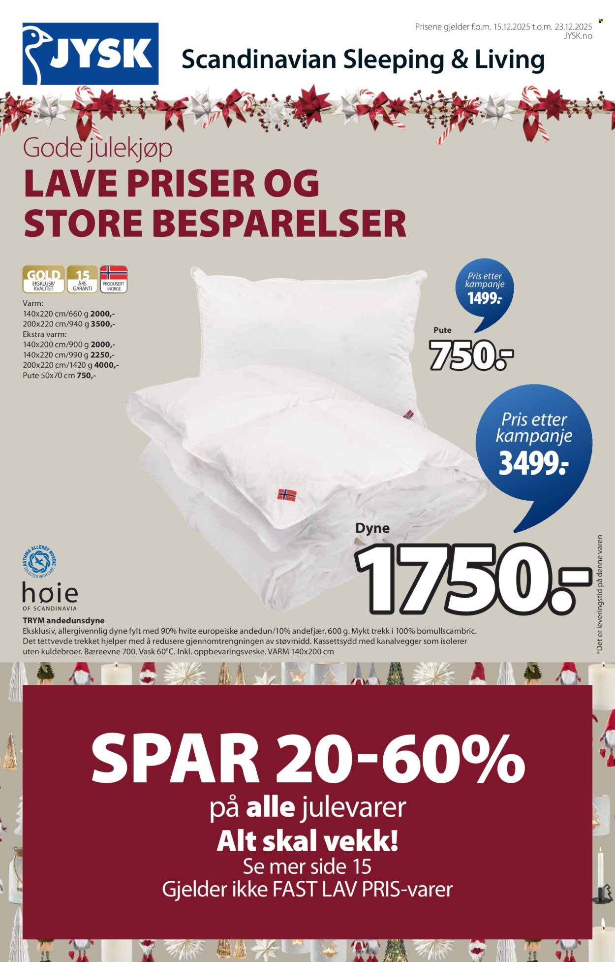 JYSK kundeavis - Fra mandag 15. desember 2025 (2025-12-15 - 2025-12-23)
