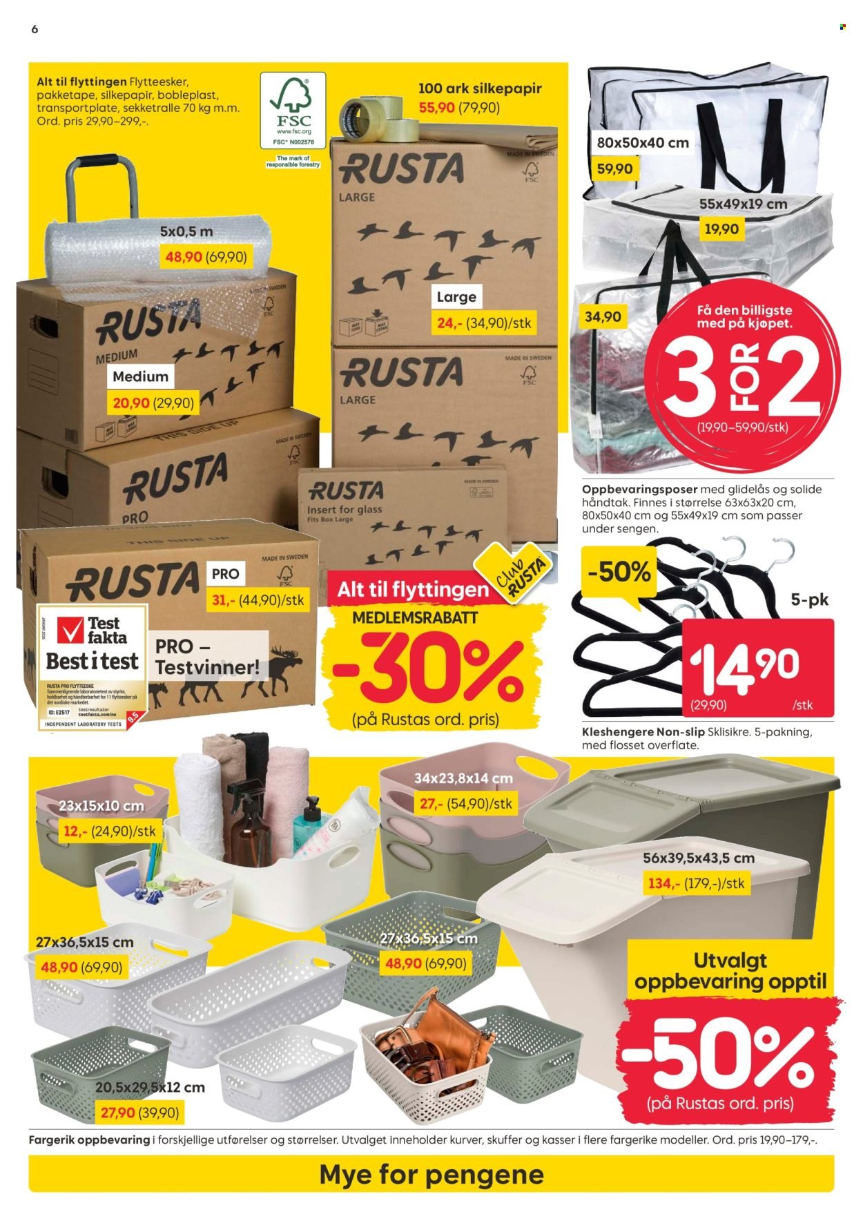 RUSTA kundeavis - Fra mandag 20. juli 2026