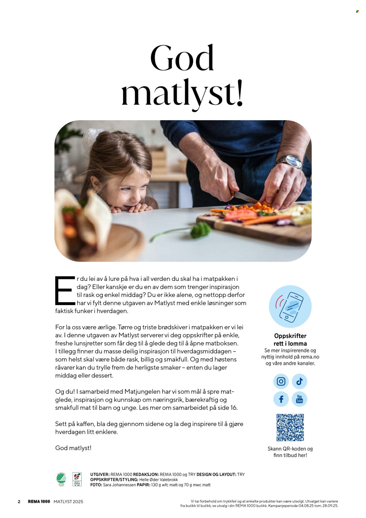 REMA 1000 kundeavis - Matlyst (2025-08-04 - 2025-09-28)