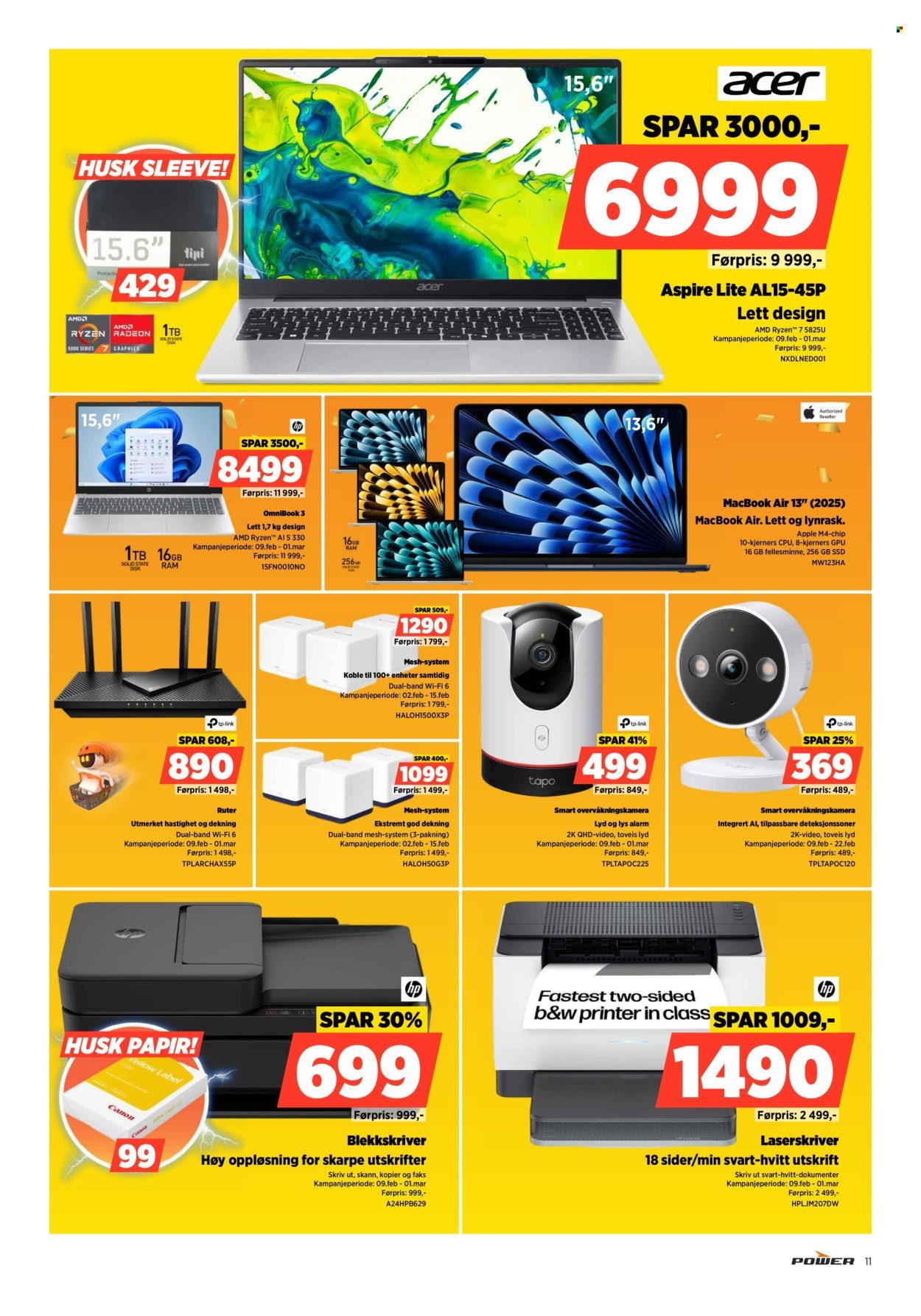 POWER kundeavis - Fra mandag 9. februar 2026 (2026-02-09 - 2026-02-15)