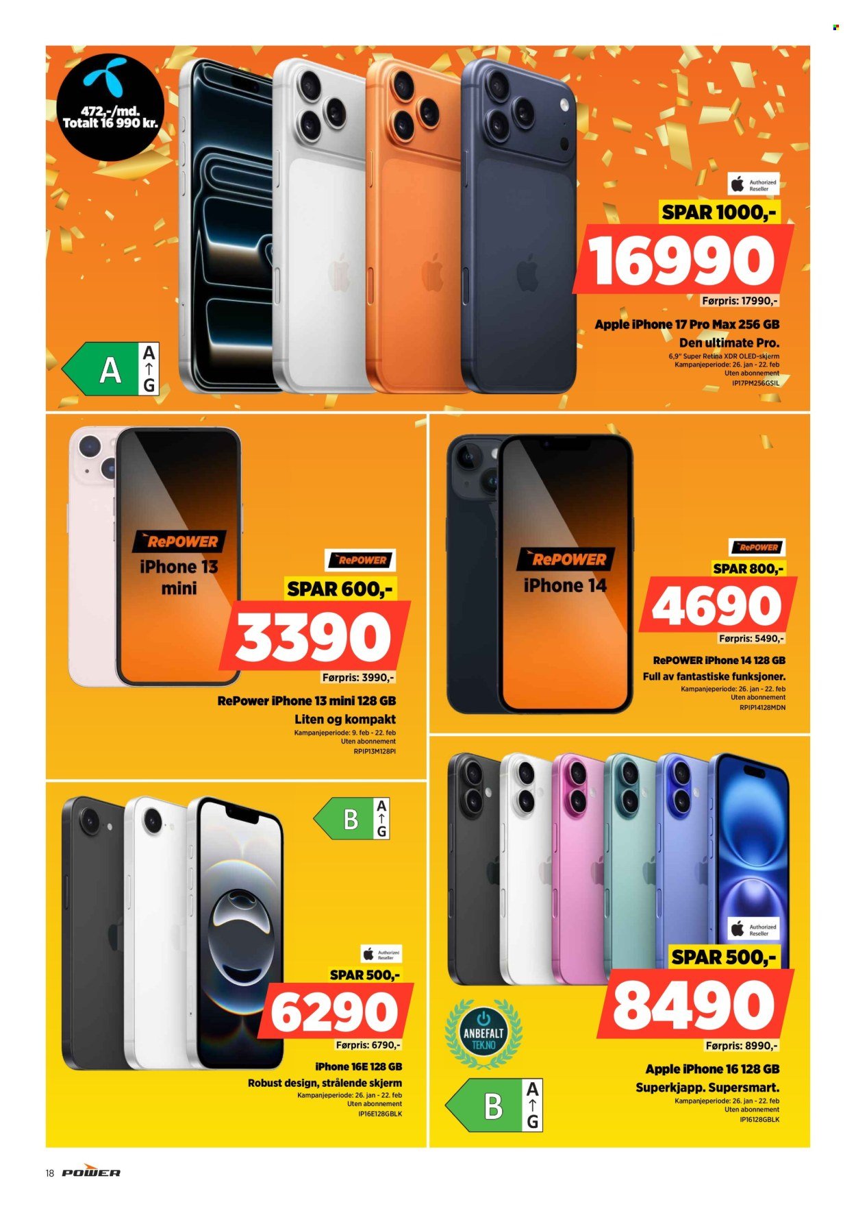 POWER kundeavis - Fra mandag 9. februar 2026 (2026-02-09 - 2026-02-15)