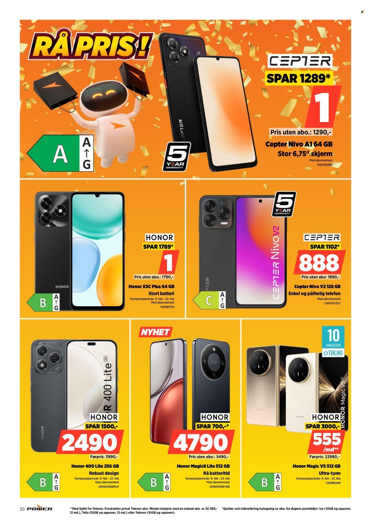 POWER kundeavis - Fra mandag 9. februar 2026 (2026-02-09 - 2026-02-15)