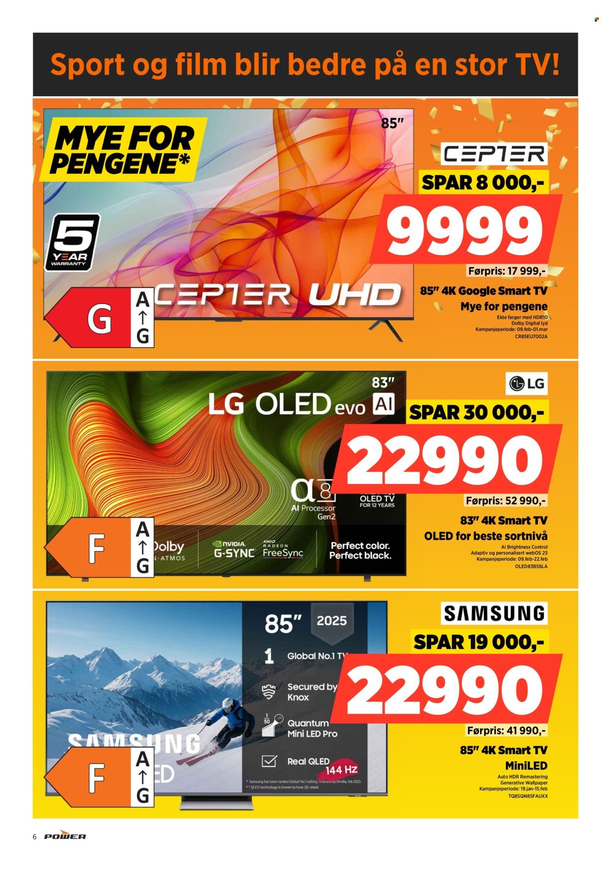POWER kundeavis - Fra mandag 9. februar 2026 (2026-02-09 - 2026-02-15)