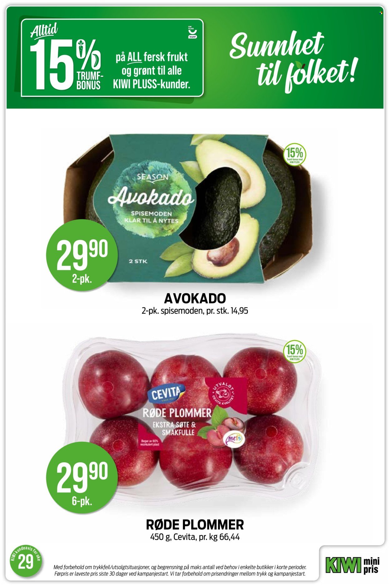 KIWI kundeavis - Fra mandag 13. juli 2026