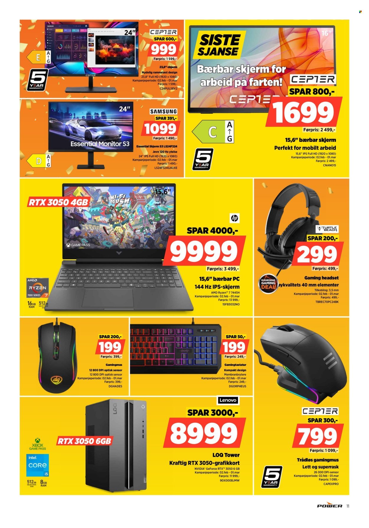 POWER kundeavis - Fra mandag 16. februar 2026 (2026-02-16 - 2026-02-22)