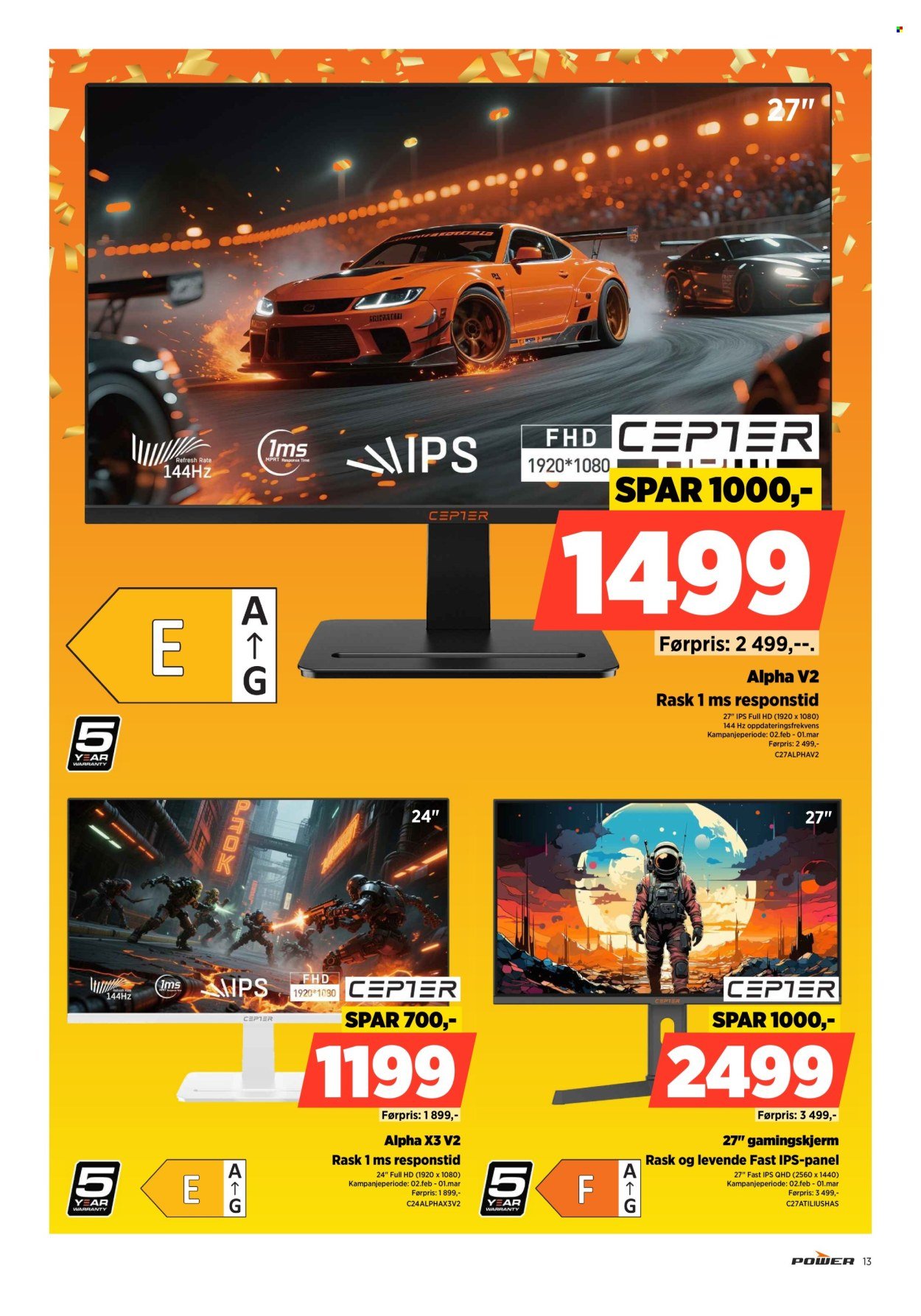 POWER kundeavis - Fra mandag 16. februar 2026 (2026-02-16 - 2026-02-22)