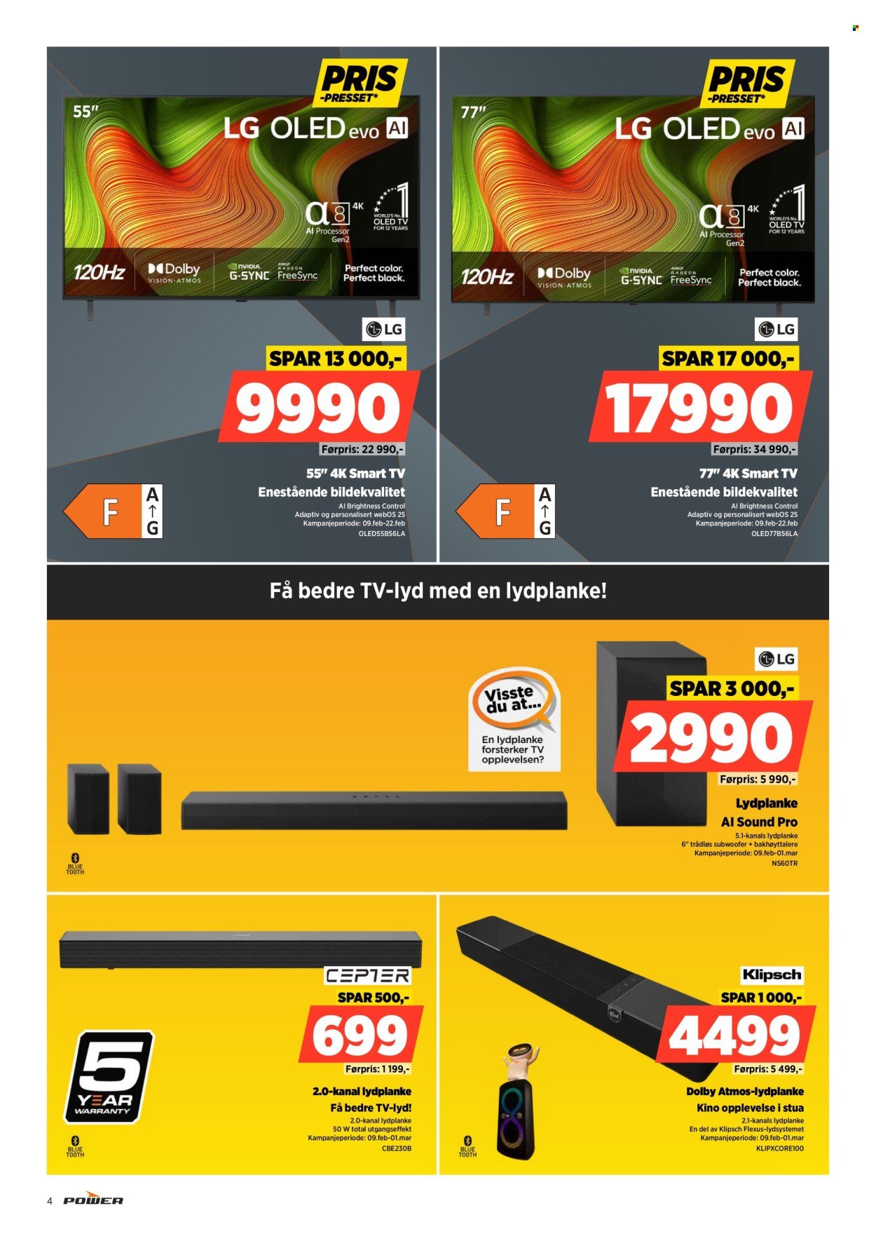 POWER kundeavis - Fra mandag 16. februar 2026 (2026-02-16 - 2026-02-22)
