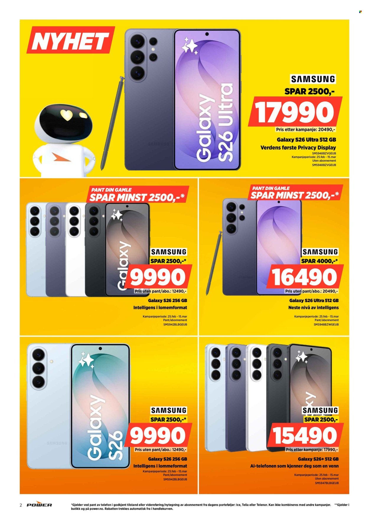 POWER kundeavis - Fra mandag 9. mars 2026 (2026-03-09 - 2026-03-15)