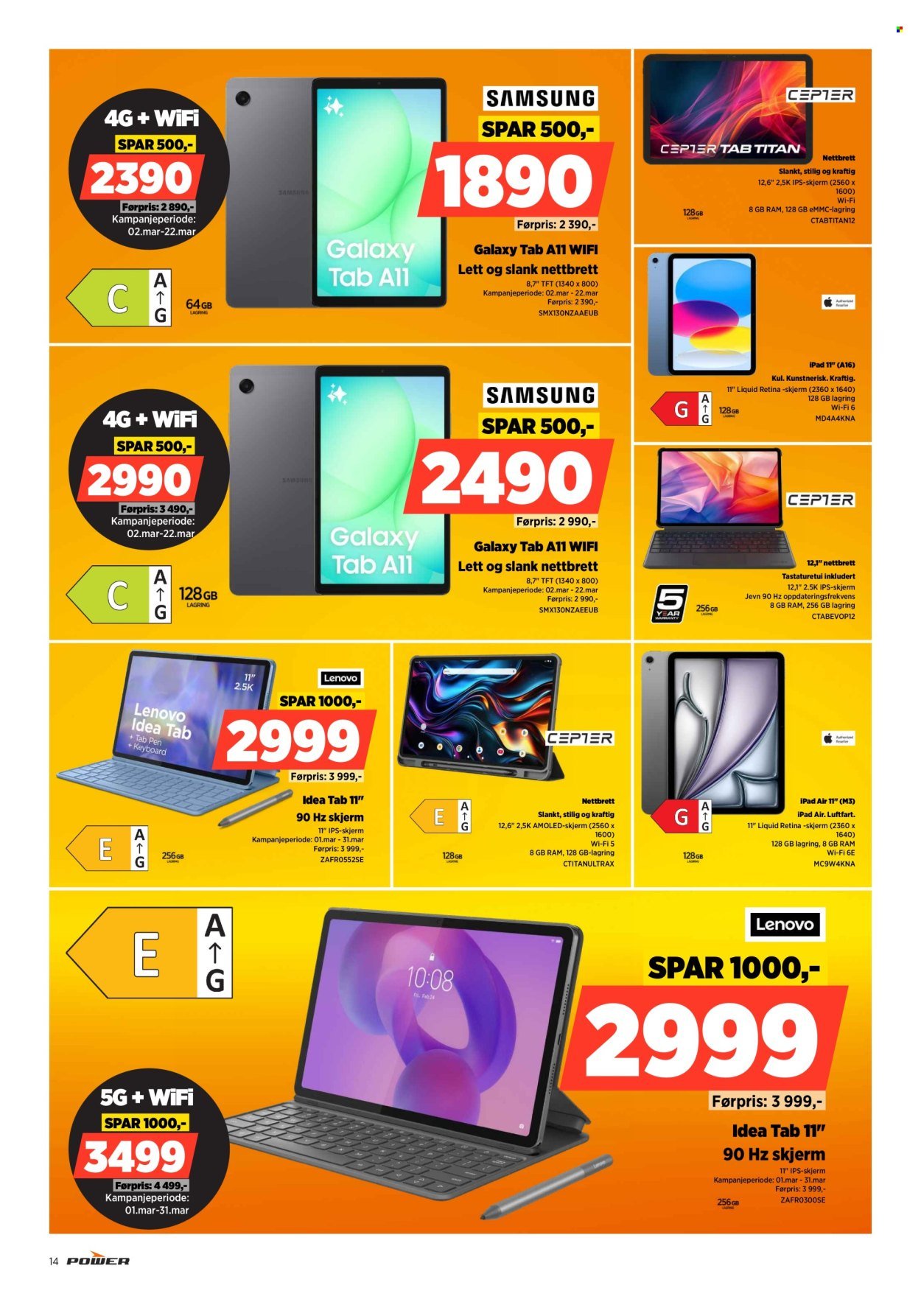 POWER kundeavis - Fra mandag 9. mars 2026 (2026-03-09 - 2026-03-15)