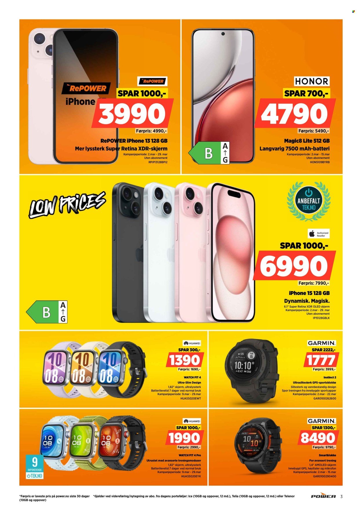 POWER kundeavis - Fra mandag 9. mars 2026 (2026-03-09 - 2026-03-15)