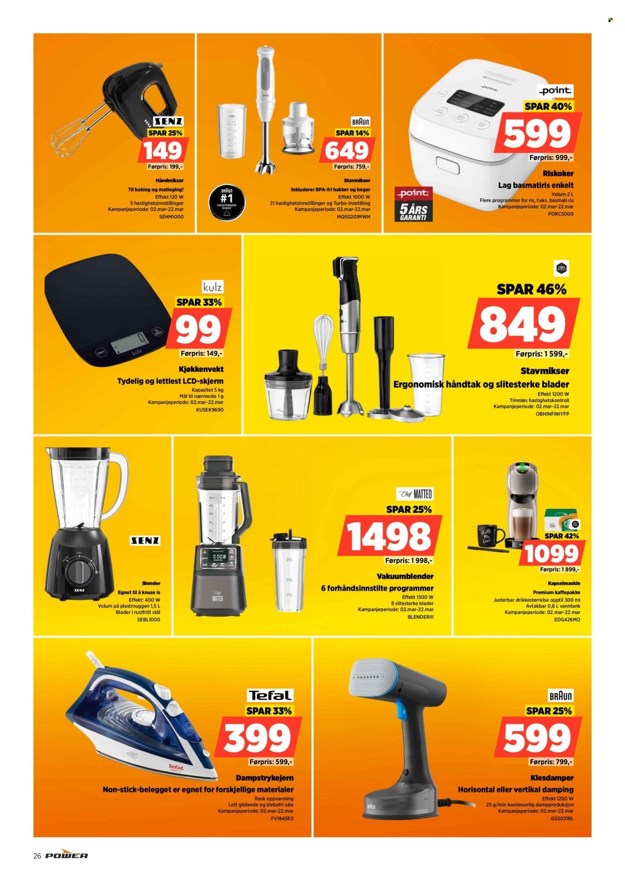 POWER kundeavis - Fra mandag 9. mars 2026 (2026-03-09 - 2026-03-15)