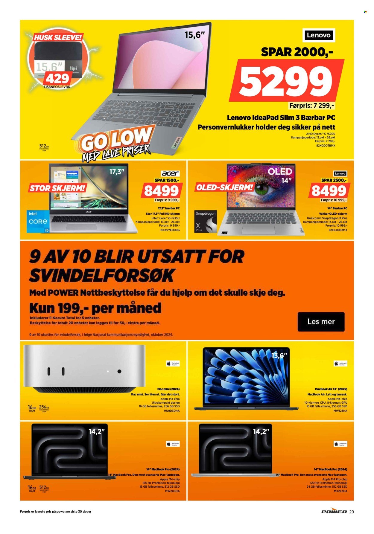 POWER kundeavis - Fra mandag 13. oktober 2025 (2025-10-13 - 2025-10-19)
