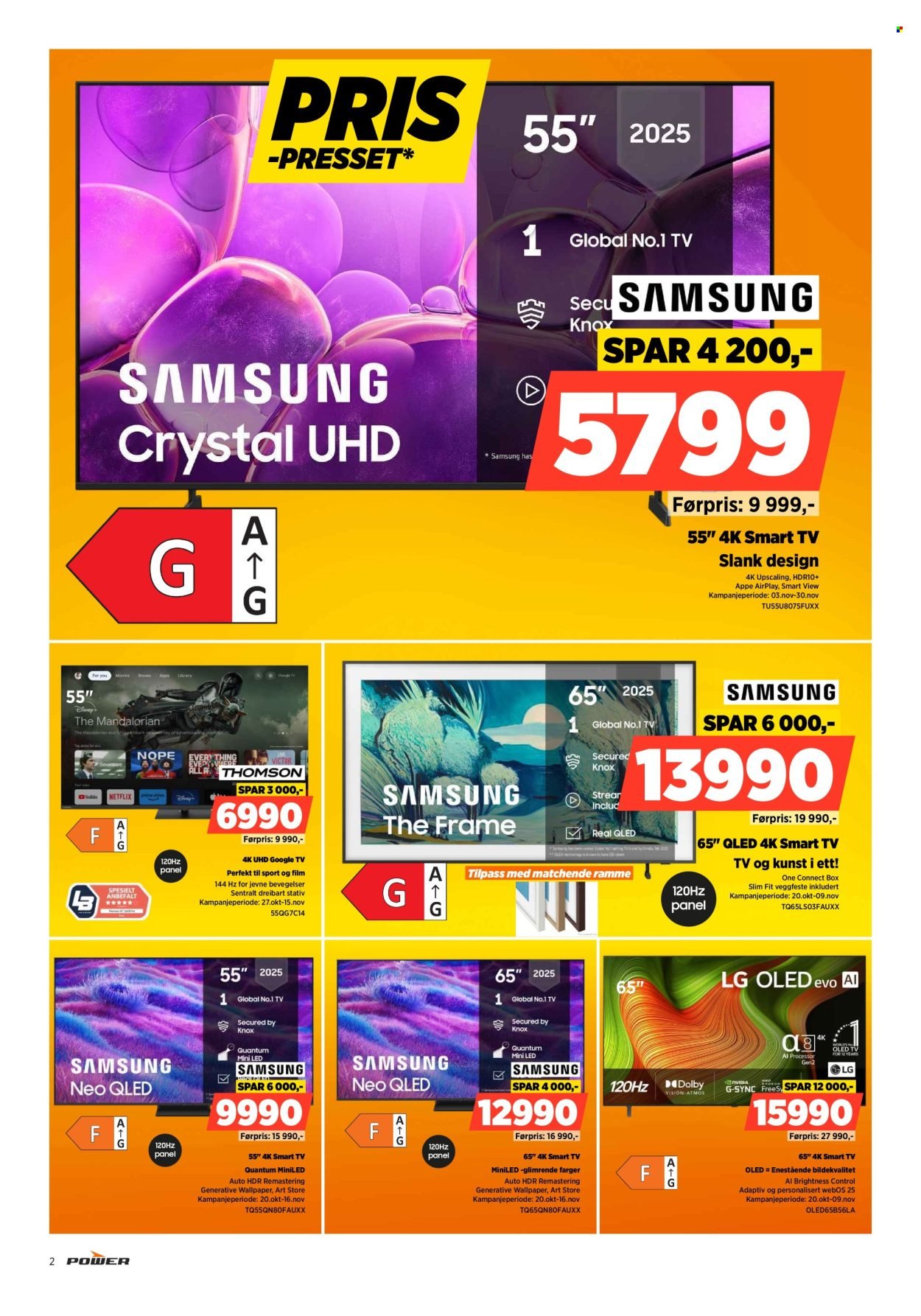 POWER kundeavis - Fra mandag 3. november 2025 (2025-11-03 - 2025-11-09)
