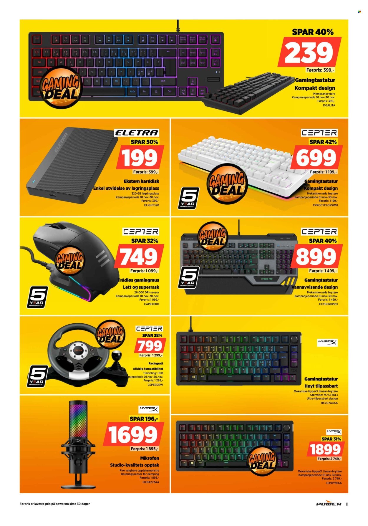 POWER kundeavis - Fra mandag 3. november 2025 (2025-11-03 - 2025-11-09)