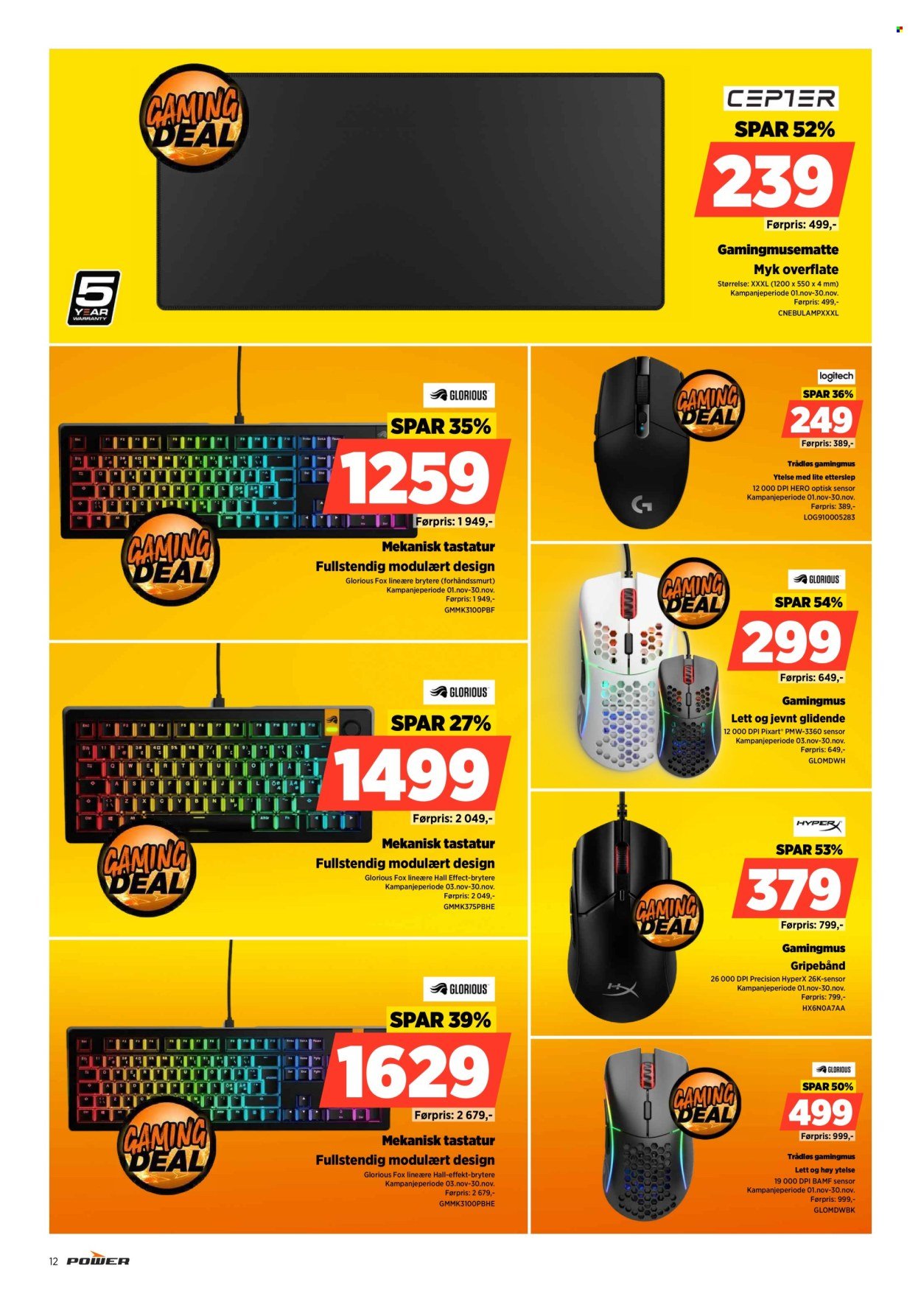 POWER kundeavis - Fra mandag 3. november 2025 (2025-11-03 - 2025-11-09)