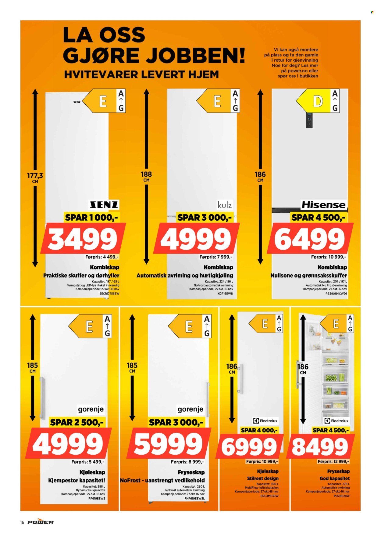 POWER kundeavis - Fra mandag 3. november 2025 (2025-11-03 - 2025-11-09)