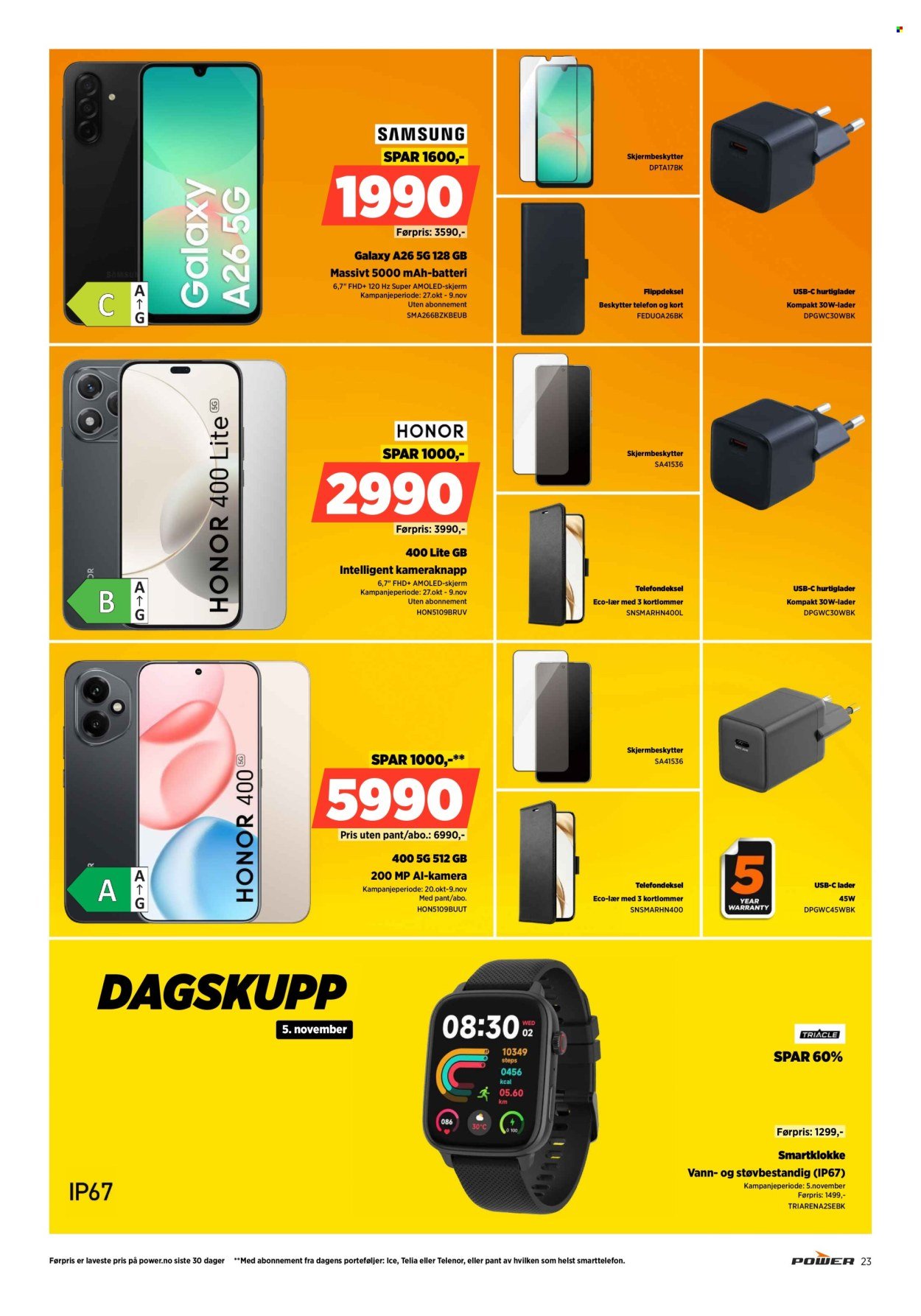 POWER kundeavis - Fra mandag 3. november 2025 (2025-11-03 - 2025-11-09)