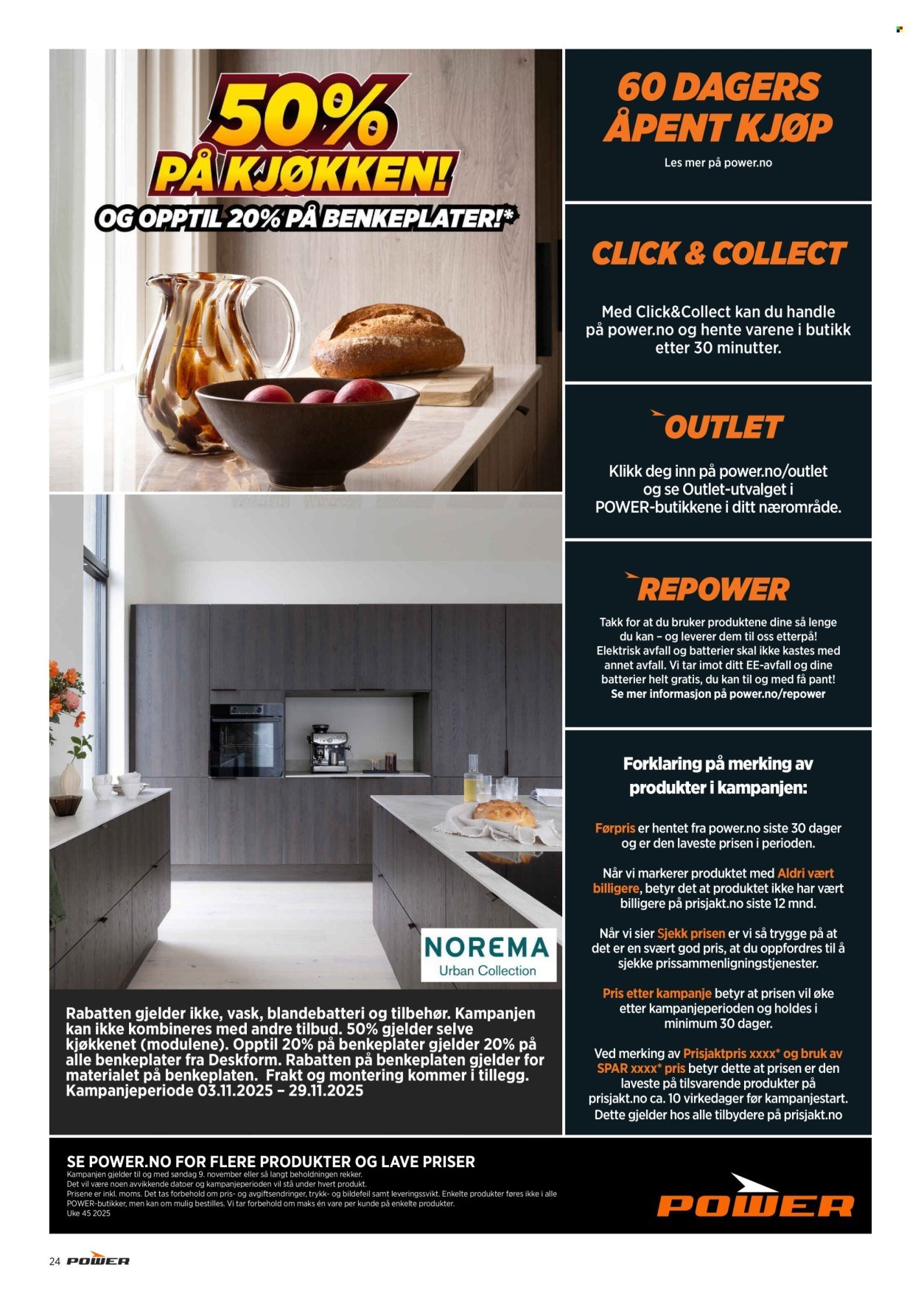 POWER kundeavis - Fra mandag 3. november 2025 (2025-11-03 - 2025-11-09)
