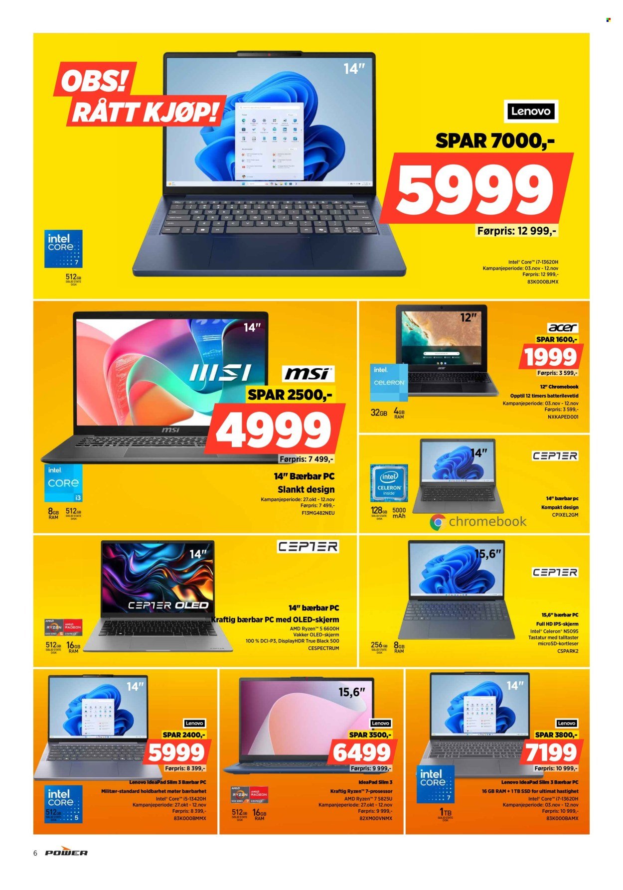 POWER kundeavis - Fra mandag 3. november 2025 (2025-11-03 - 2025-11-09)