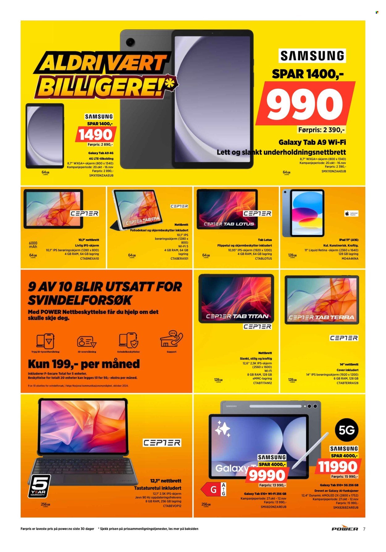 POWER kundeavis - Fra mandag 3. november 2025 (2025-11-03 - 2025-11-09)