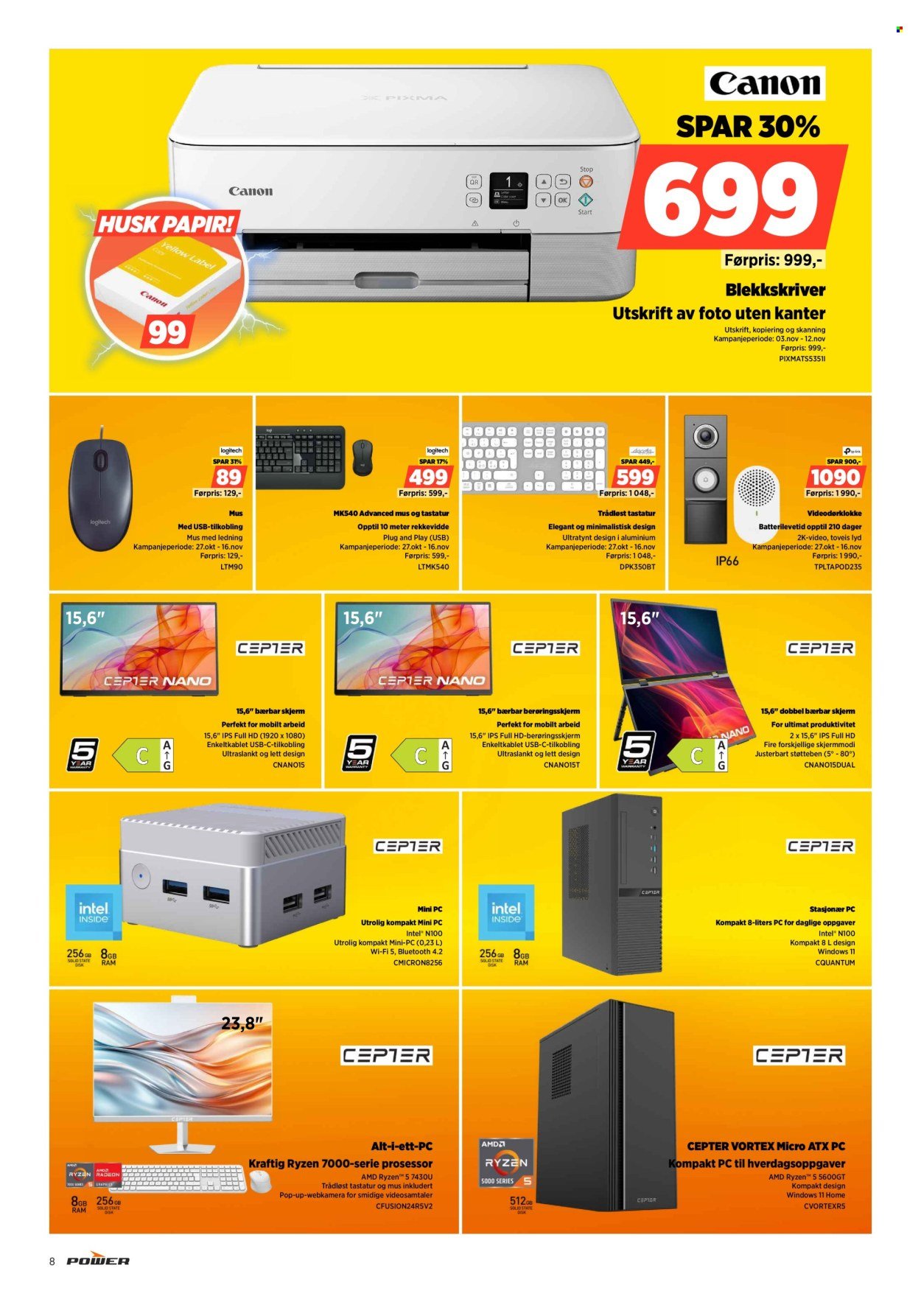 POWER kundeavis - Fra mandag 3. november 2025 (2025-11-03 - 2025-11-09)