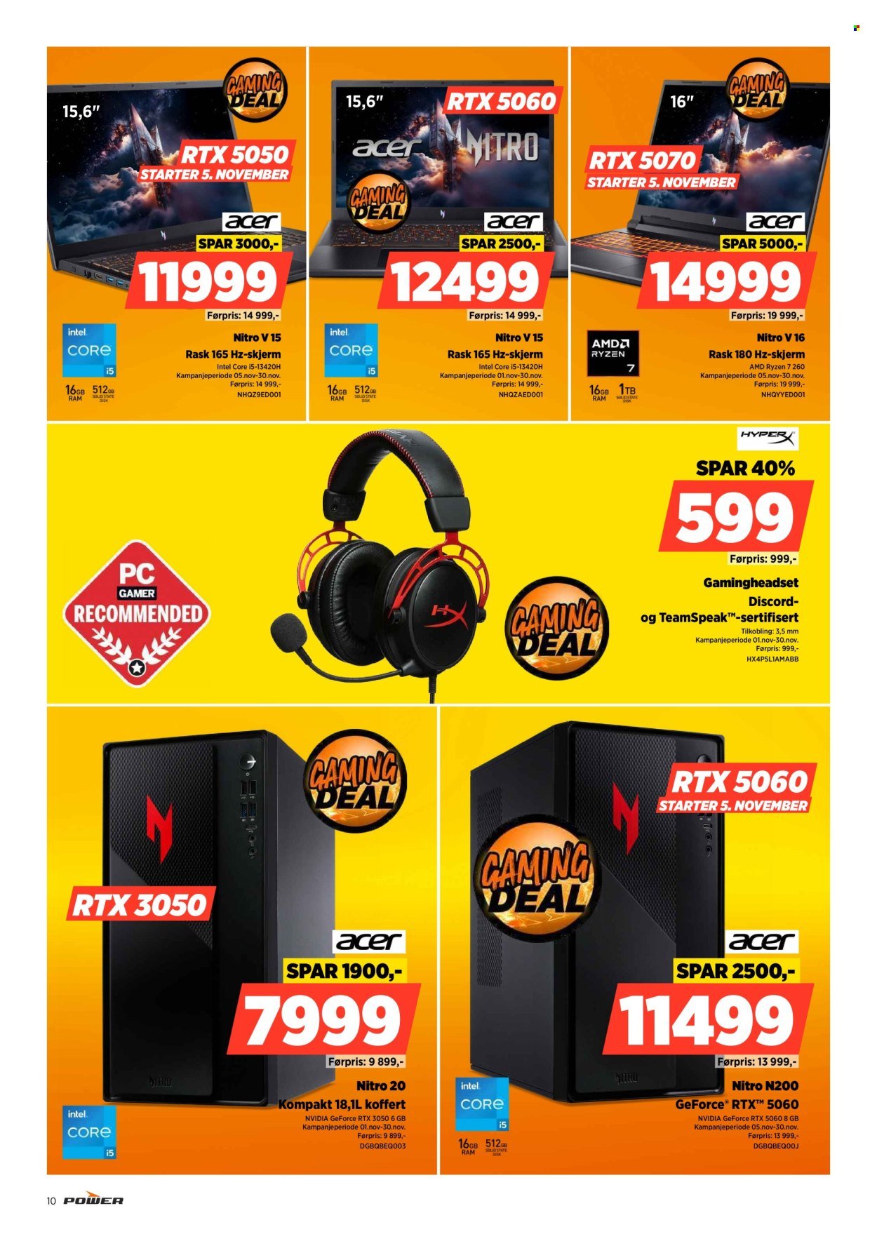 POWER kundeavis - Fra mandag 3. november 2025 (2025-11-03 - 2025-11-09)