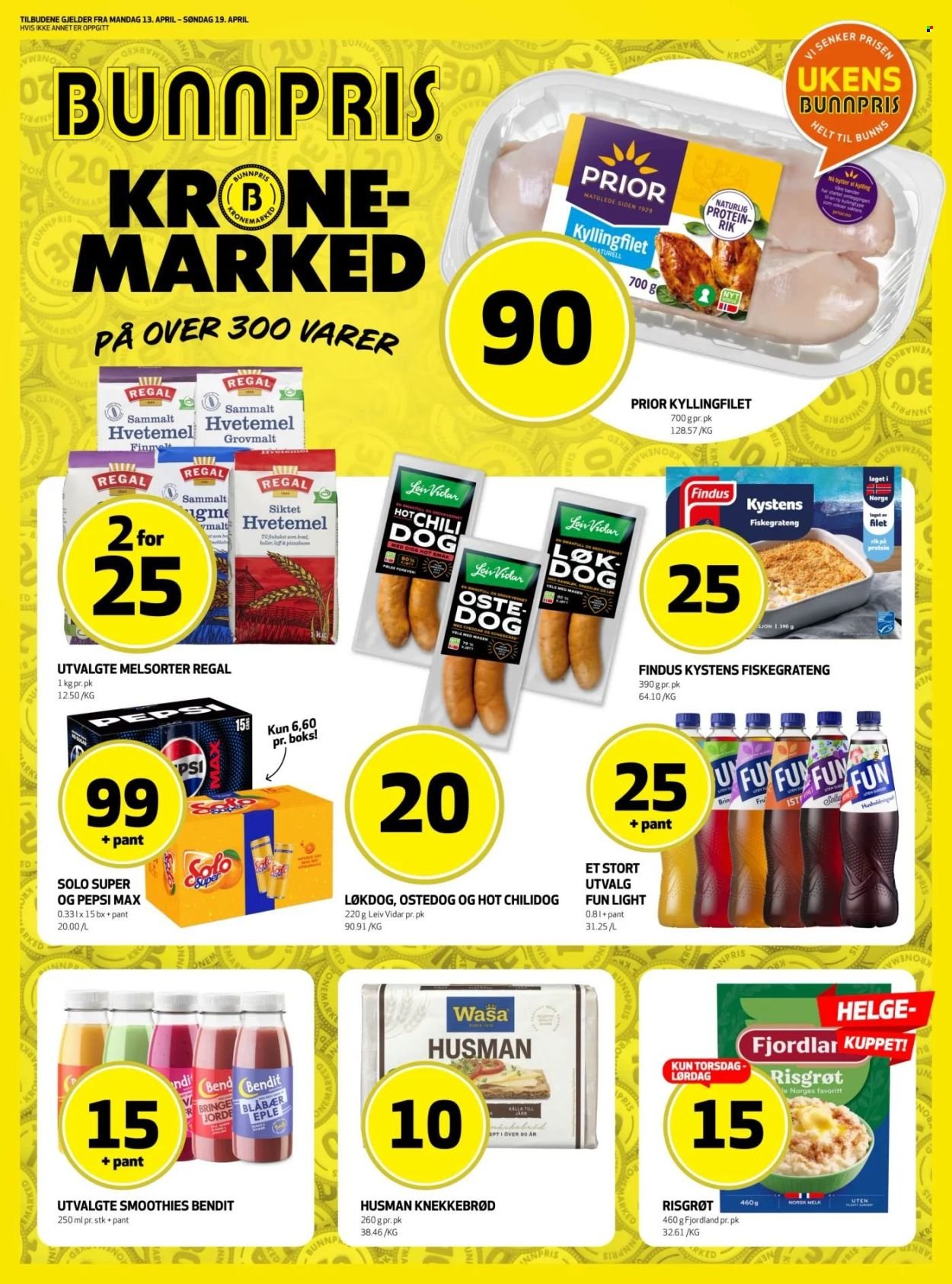 BUNNPRIS kundeavis - Uke 16 (2026-04-13 - 2026-04-19)