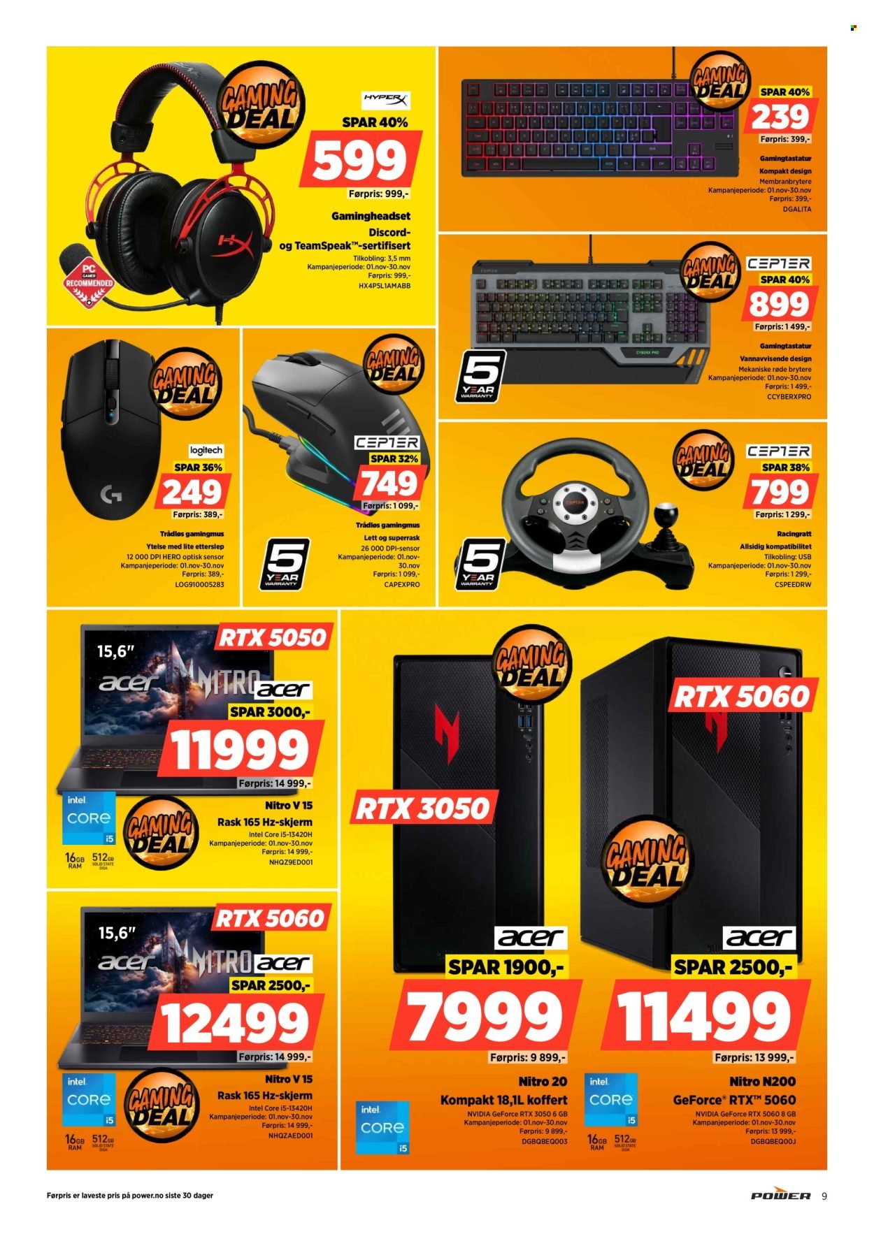 POWER kundeavis - Fra mandag 10. november 2025 (2025-11-10 - 2025-11-16)