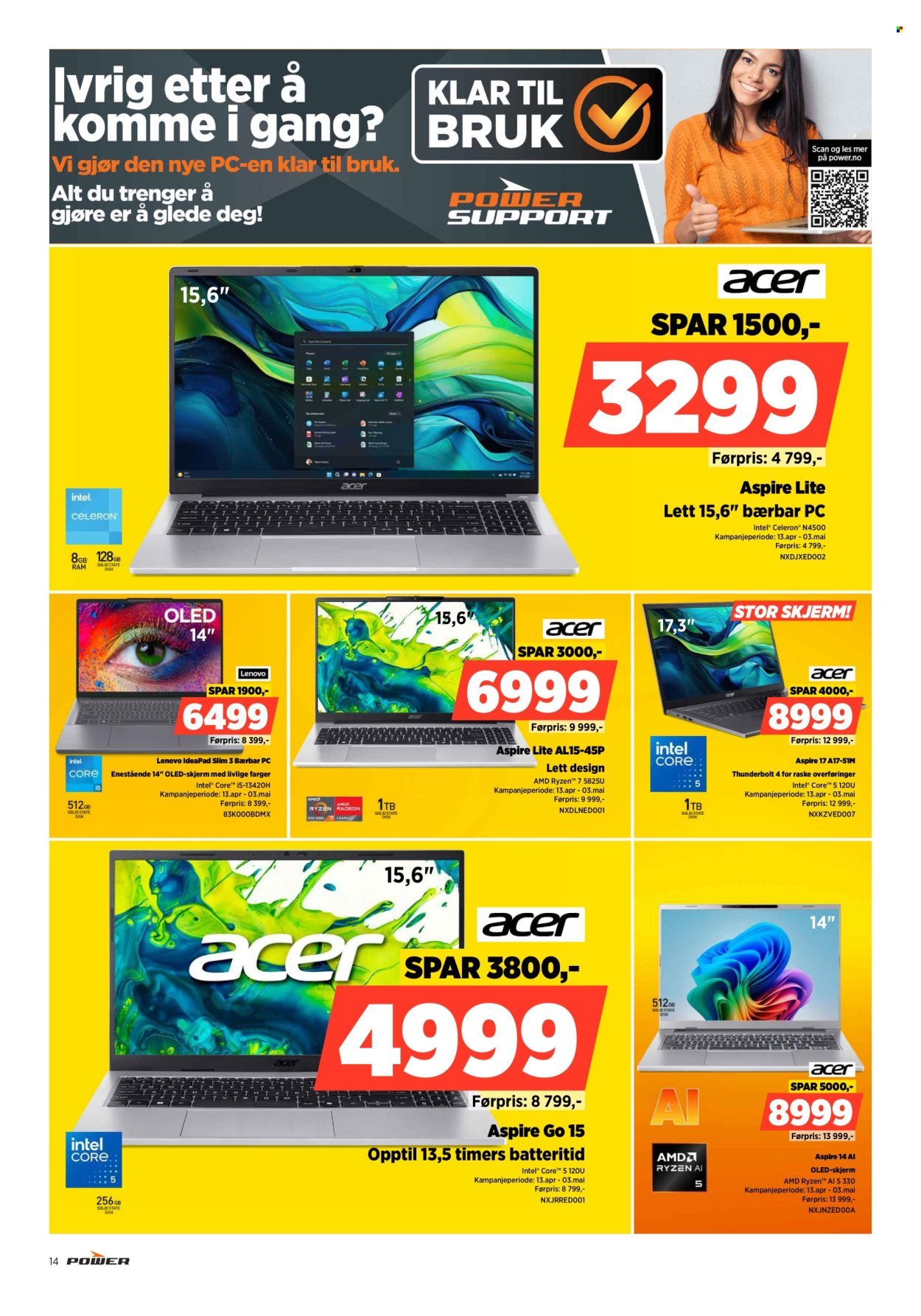 POWER kundeavis - Fra tirsdag 14. april 2026 (2026-04-14 - 2026-04-19)